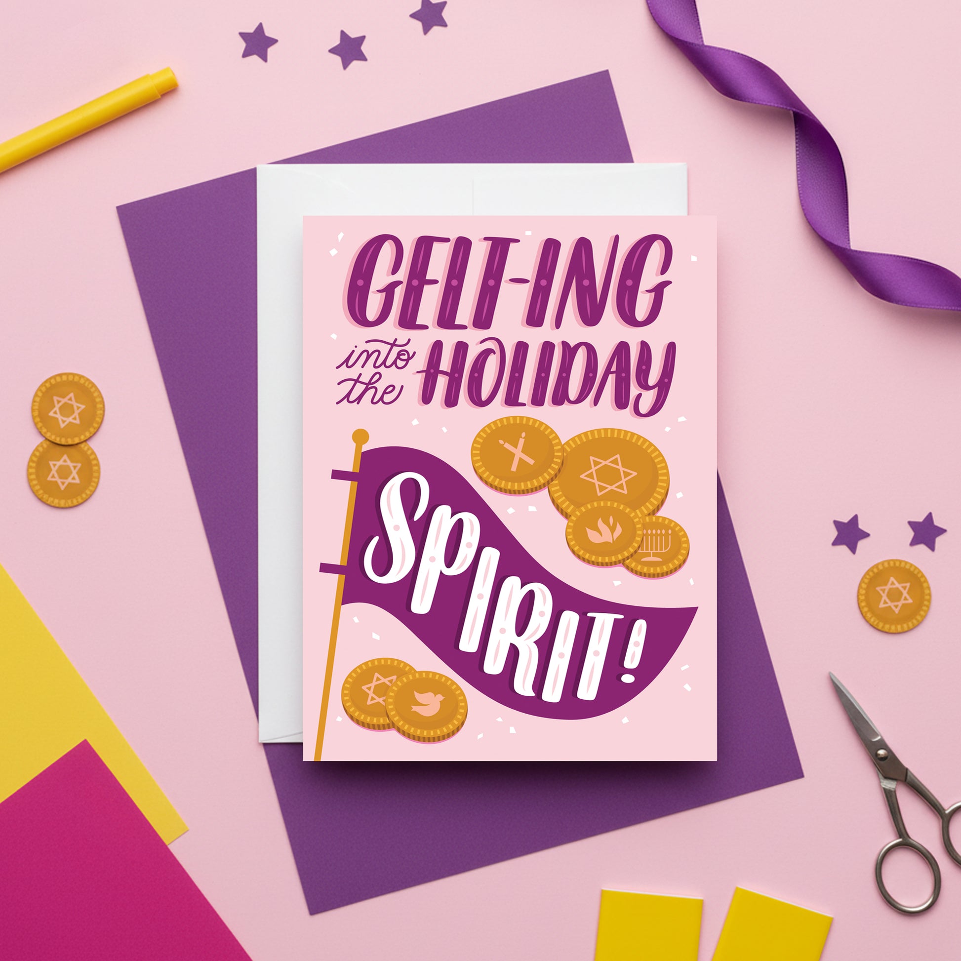 Gelt-ing into the Holiday Spirit Card