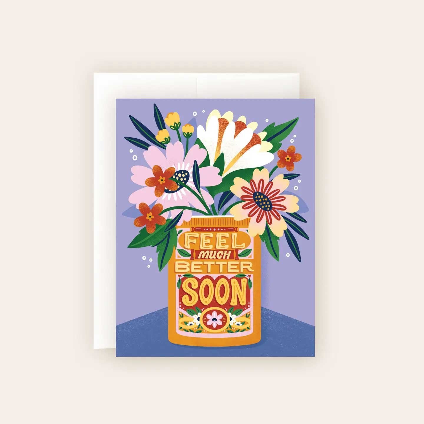 Get Well Soon Floral Can Card