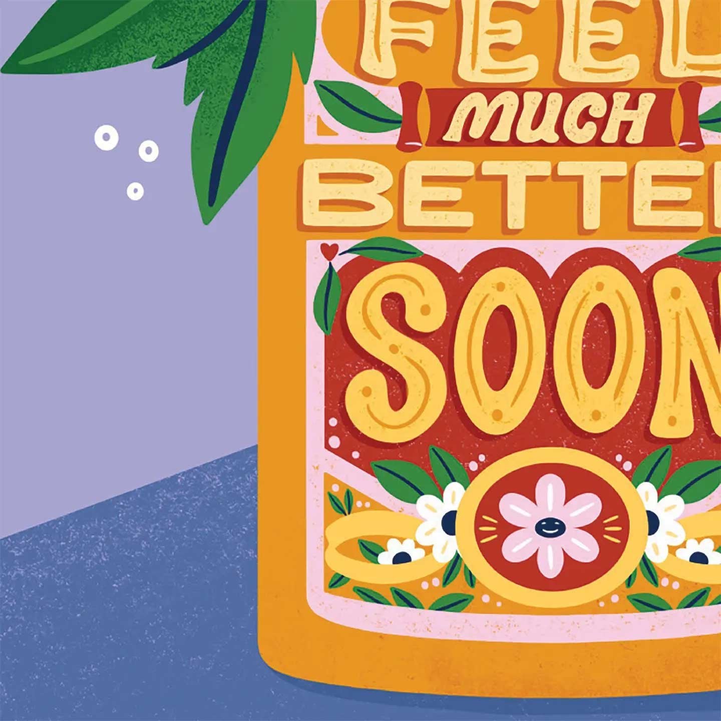 Get Well Soon Floral Can Card