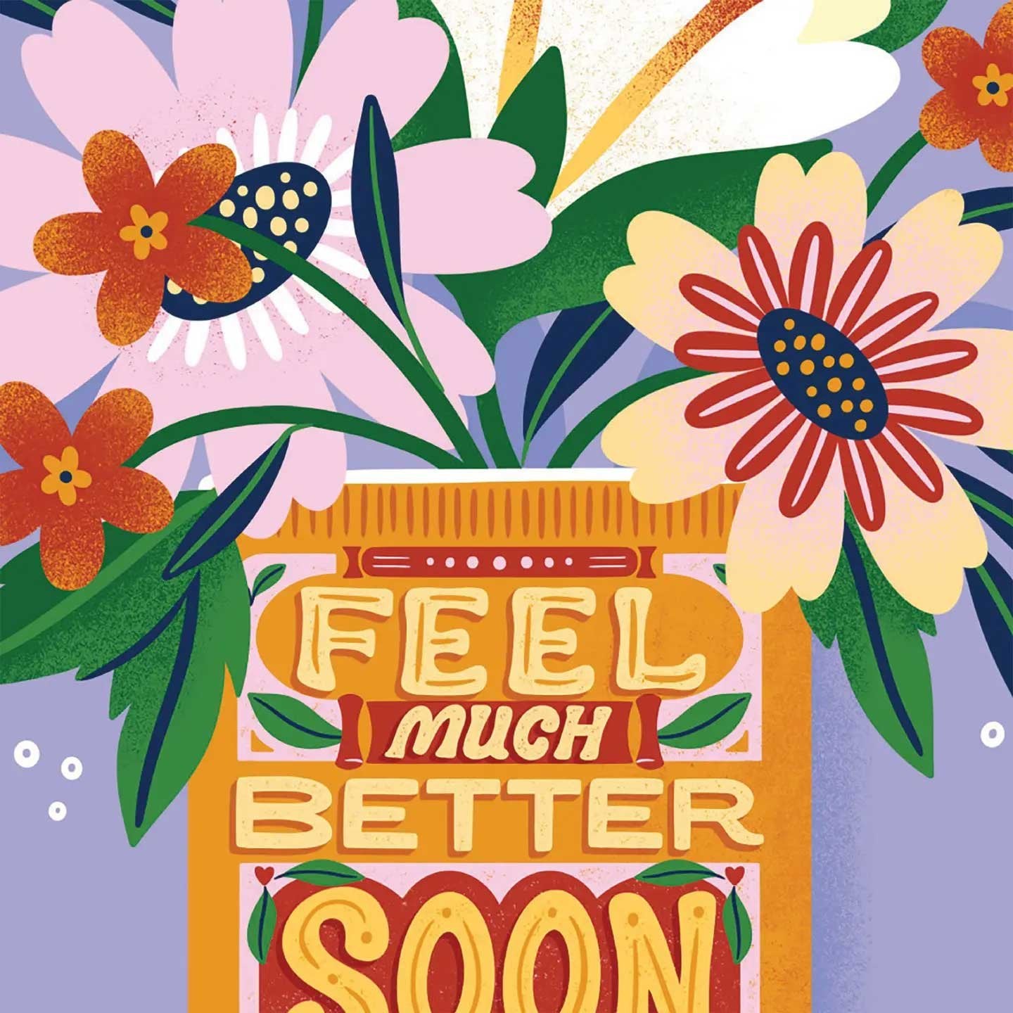 Get Well Soon Floral Can Card