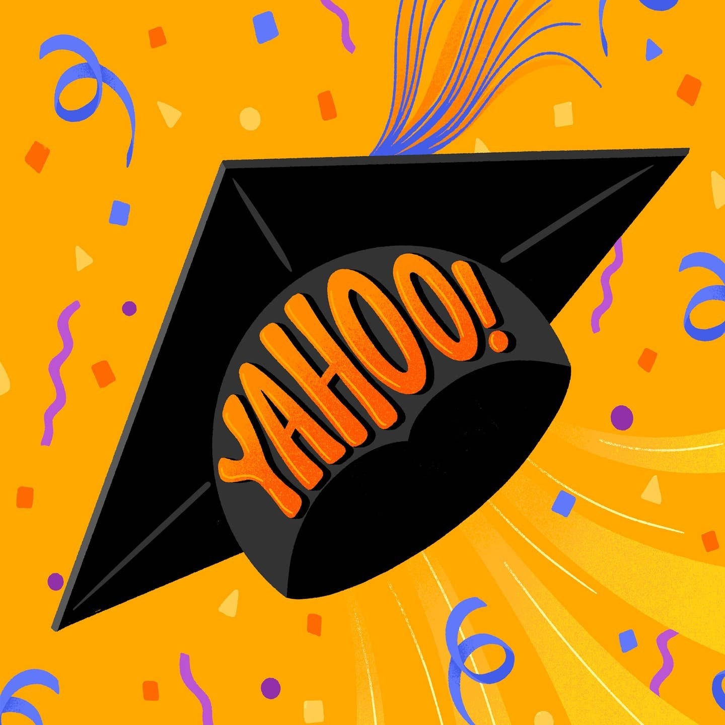 Yahoo Graduate Cap Congratulations Card