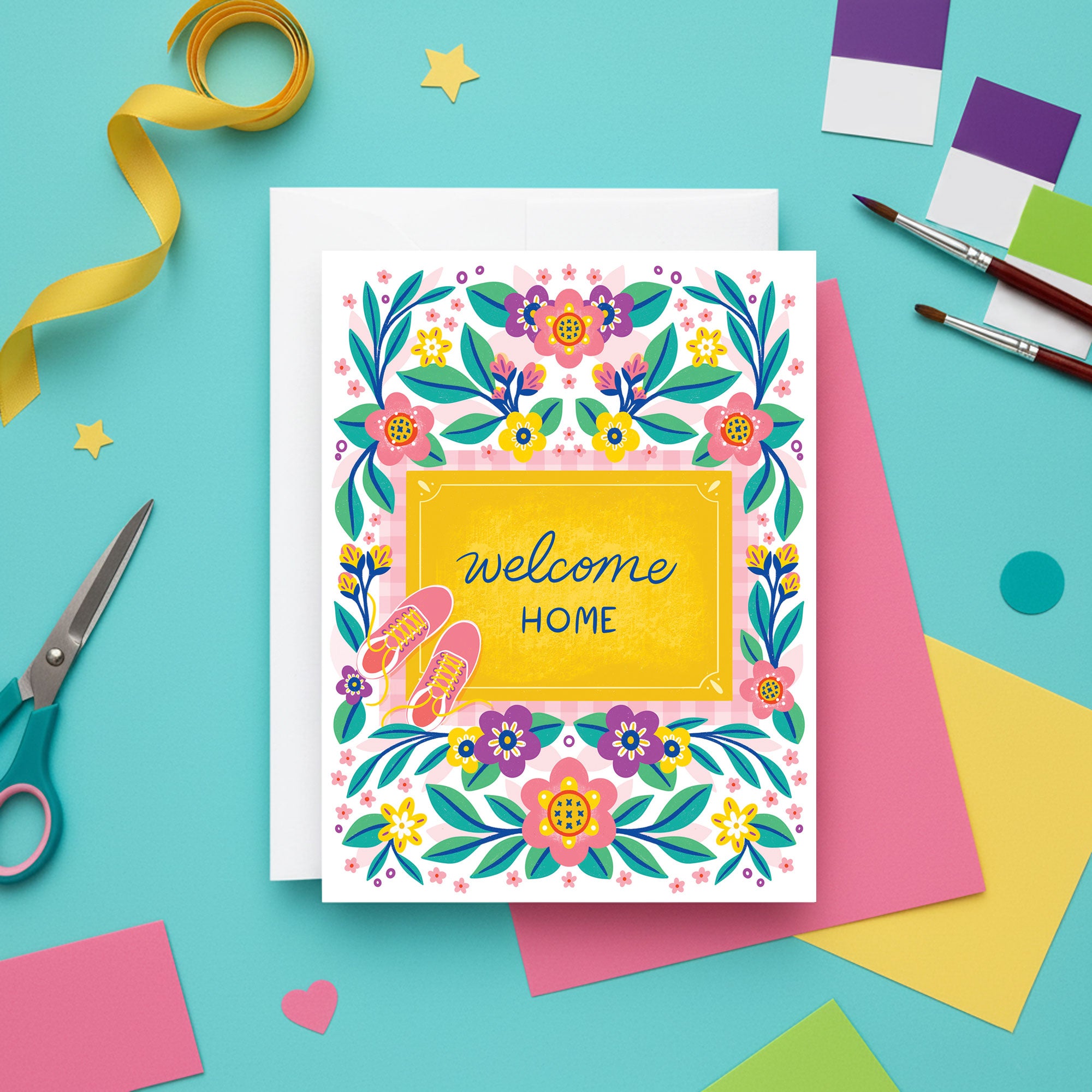 Welcome Mat New Home Congratulations Card