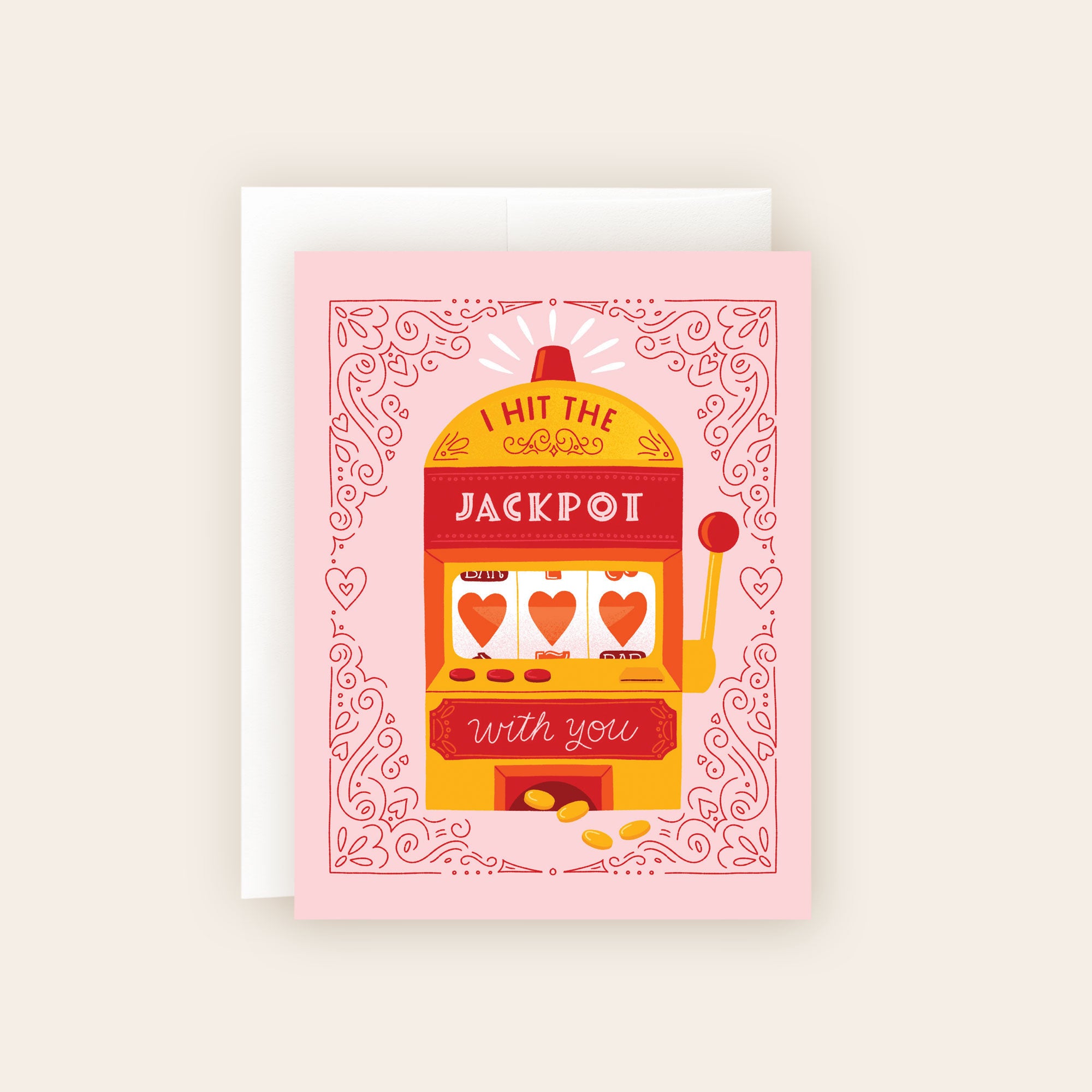 Hit the Jackpot Love Valentine Card