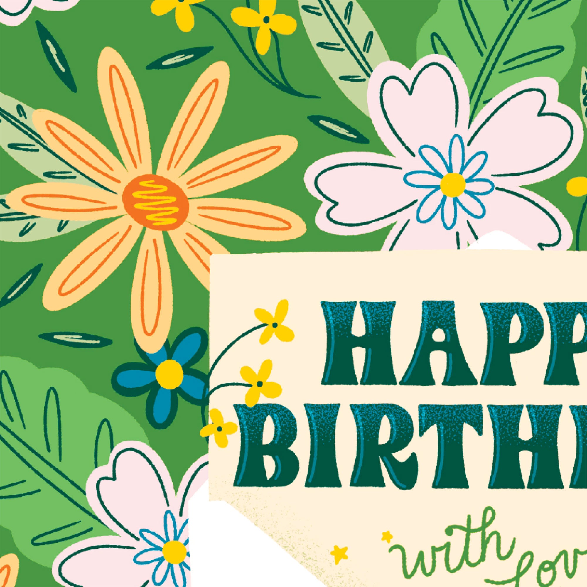 Happy Birthday Floral Envelope Card