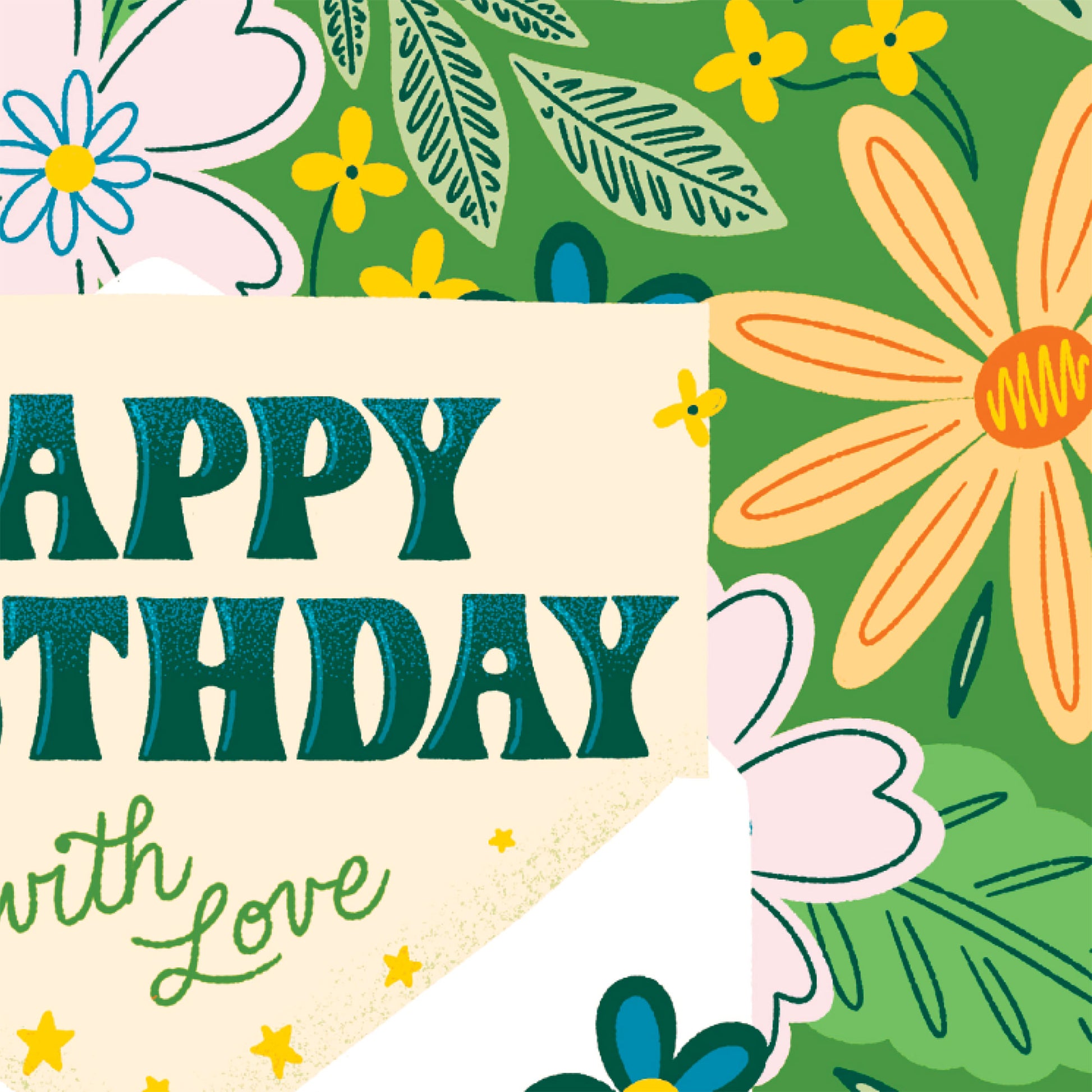 Happy Birthday Floral Envelope Card