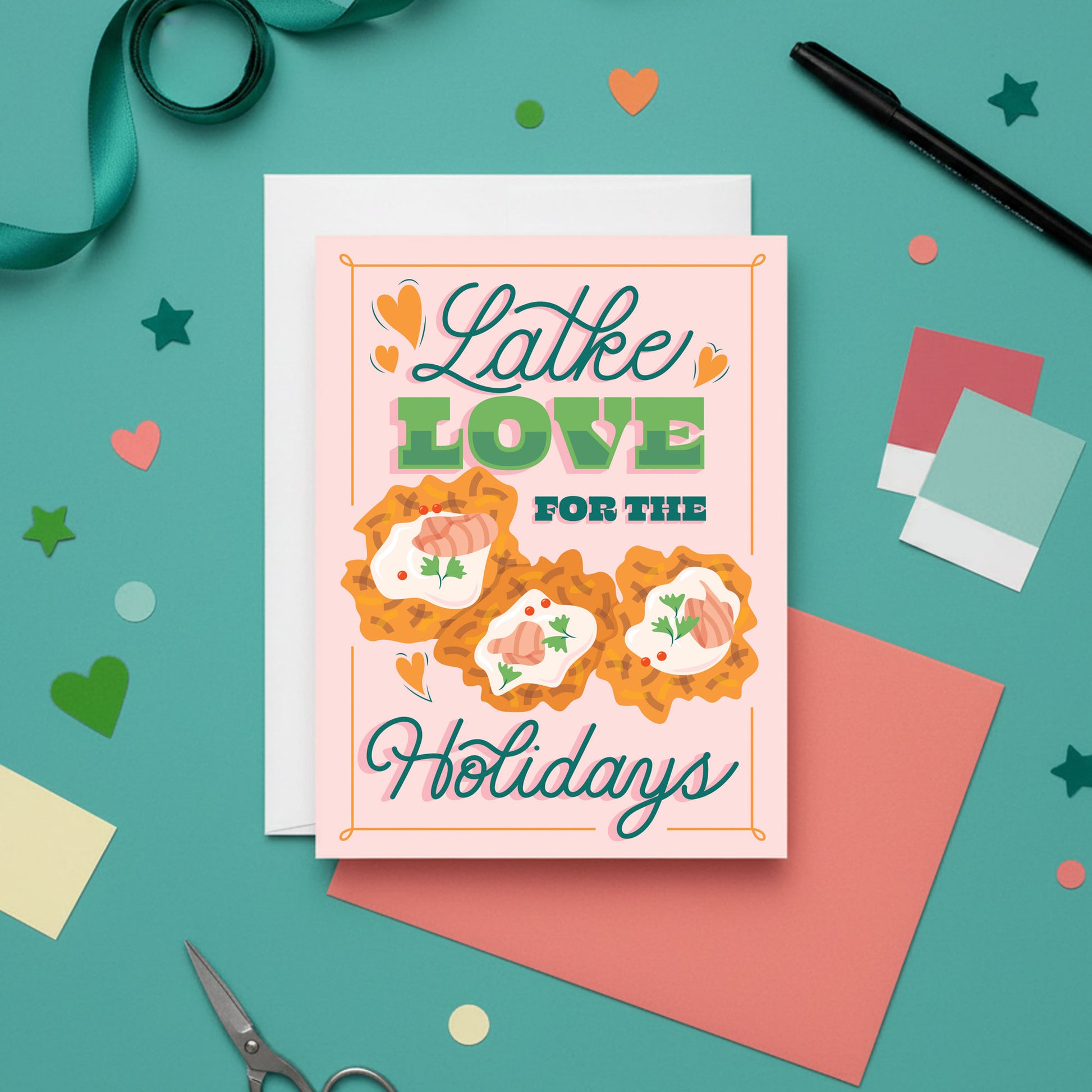 Latke Love Hanukkah Card
