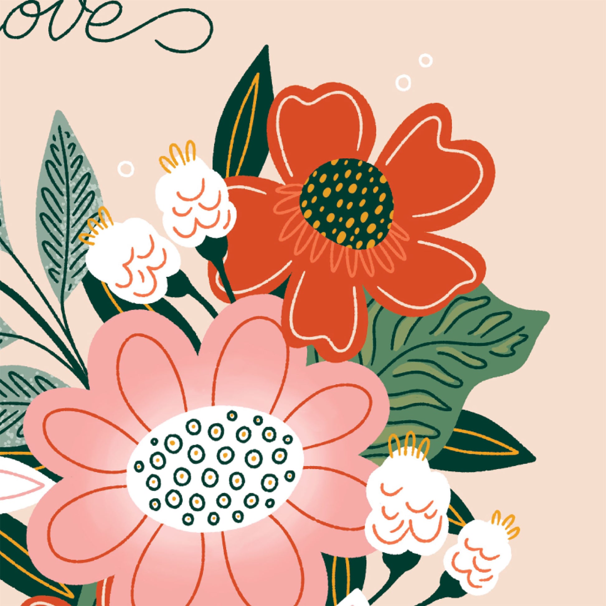 Sending Love Flowers Sympathy Card