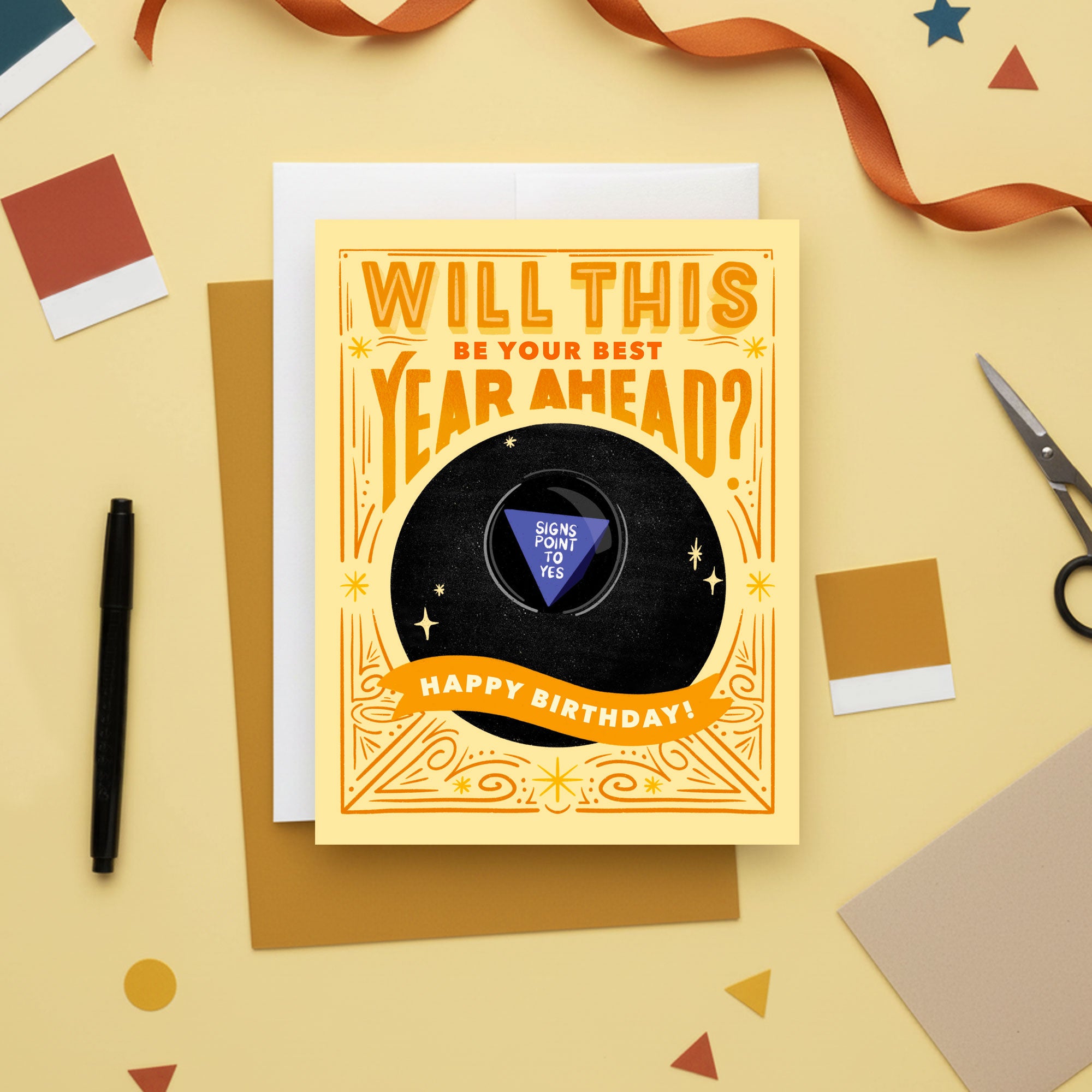 Magic Eight Ball Birthday Card
