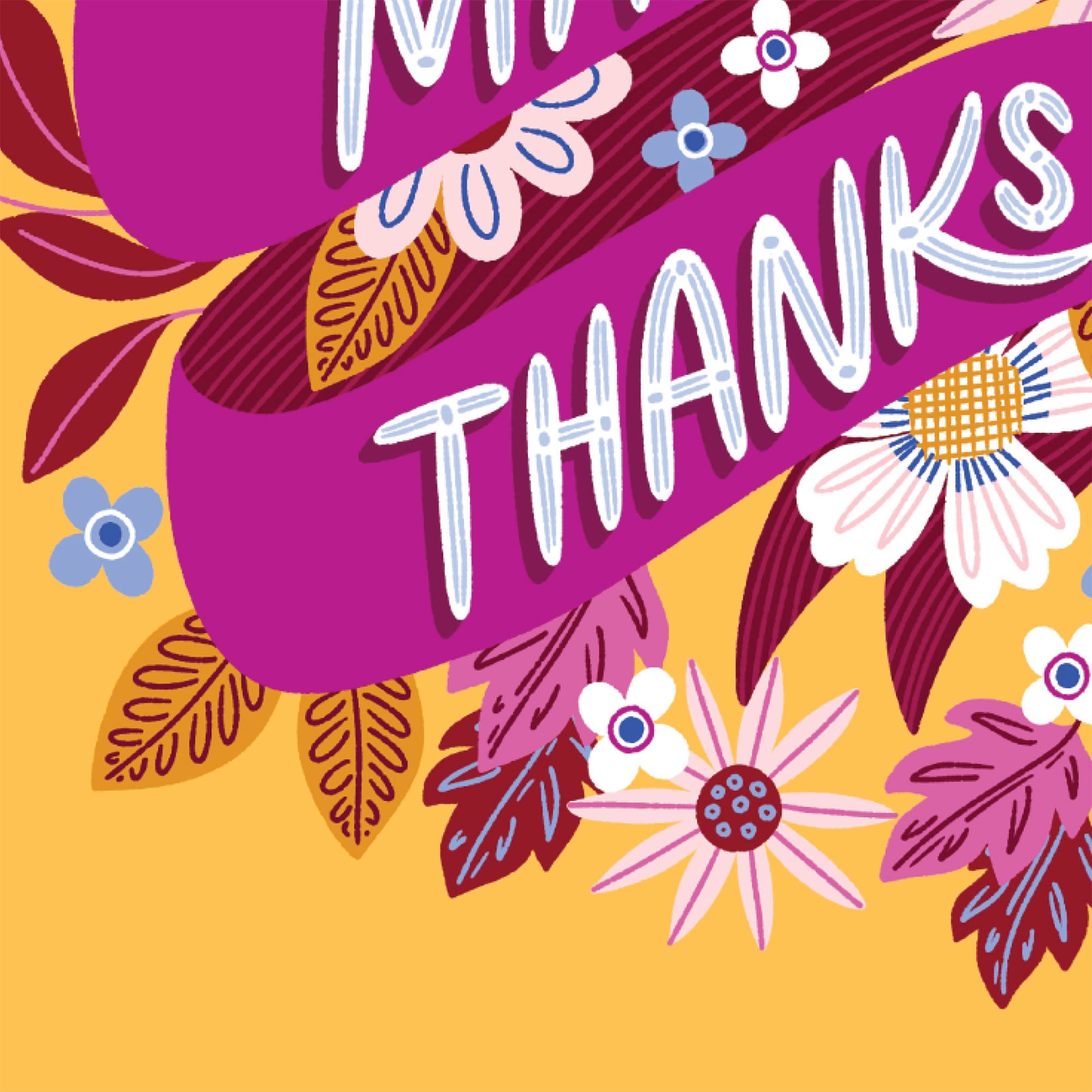So Many Thanks Ribbon Thank You Card