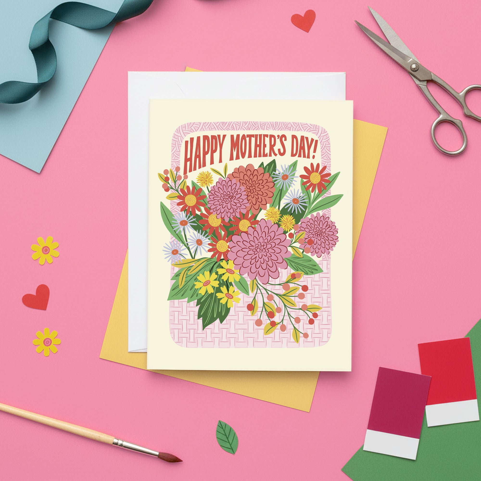 Mother's Day Floral Basket Card
