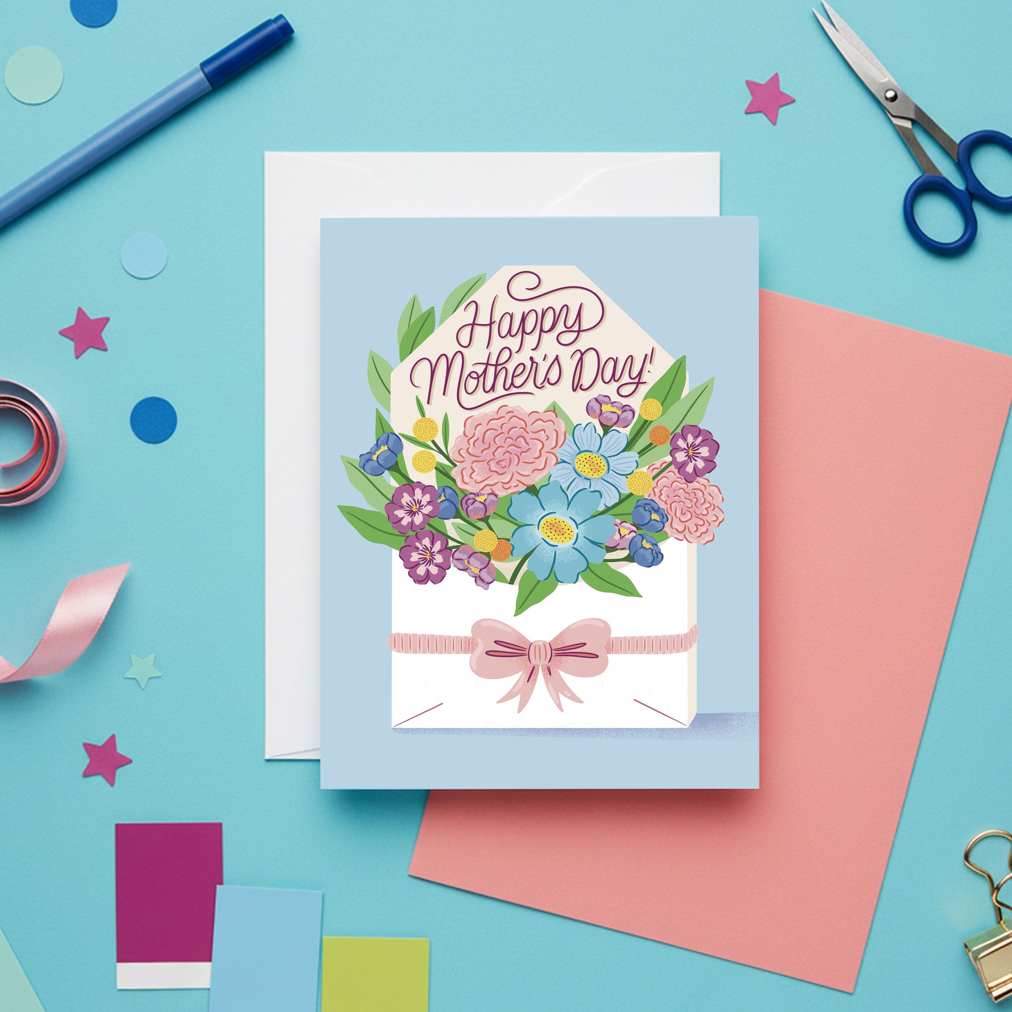 Mother's Day Floral Envelope Card