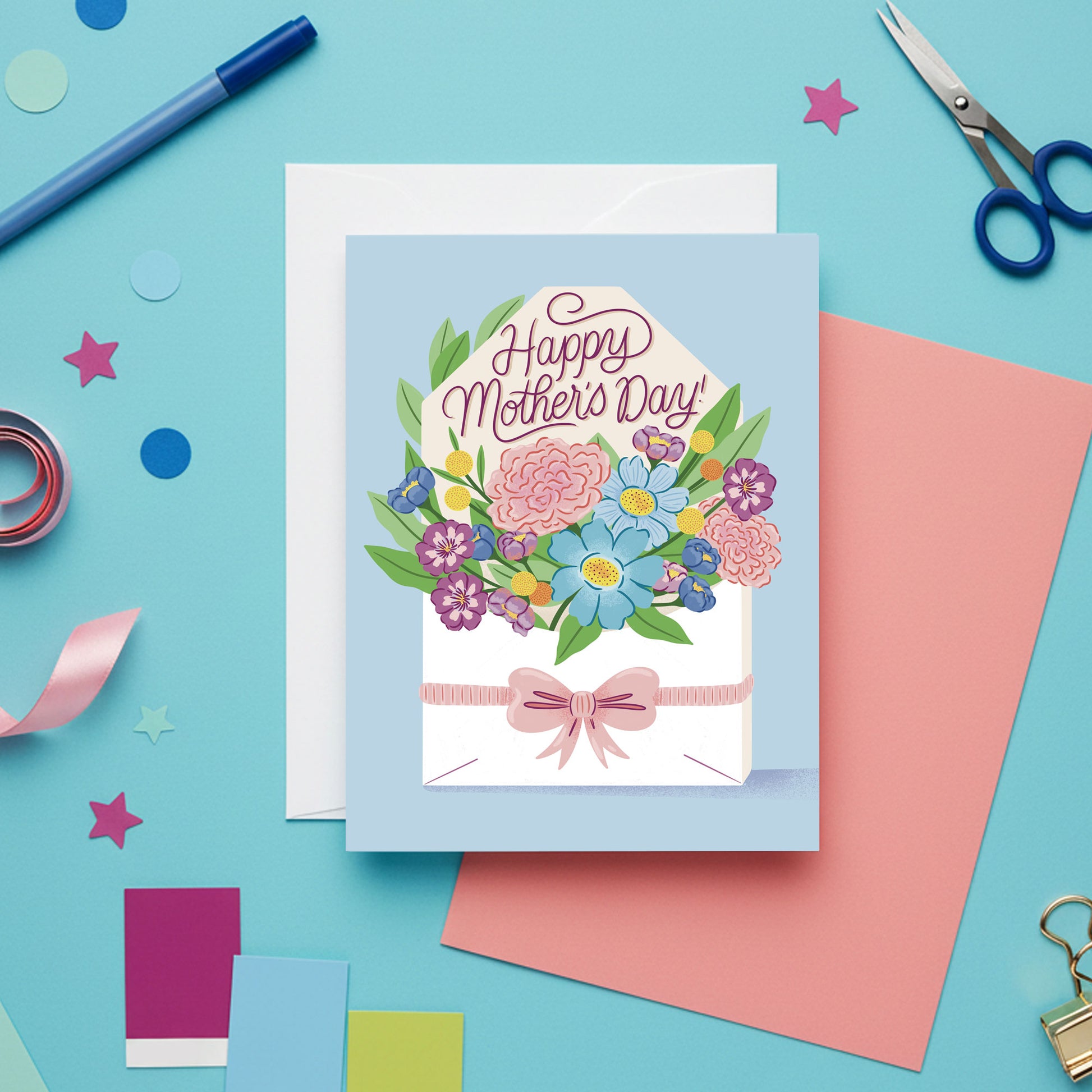 Mother's Day Floral Envelope Card