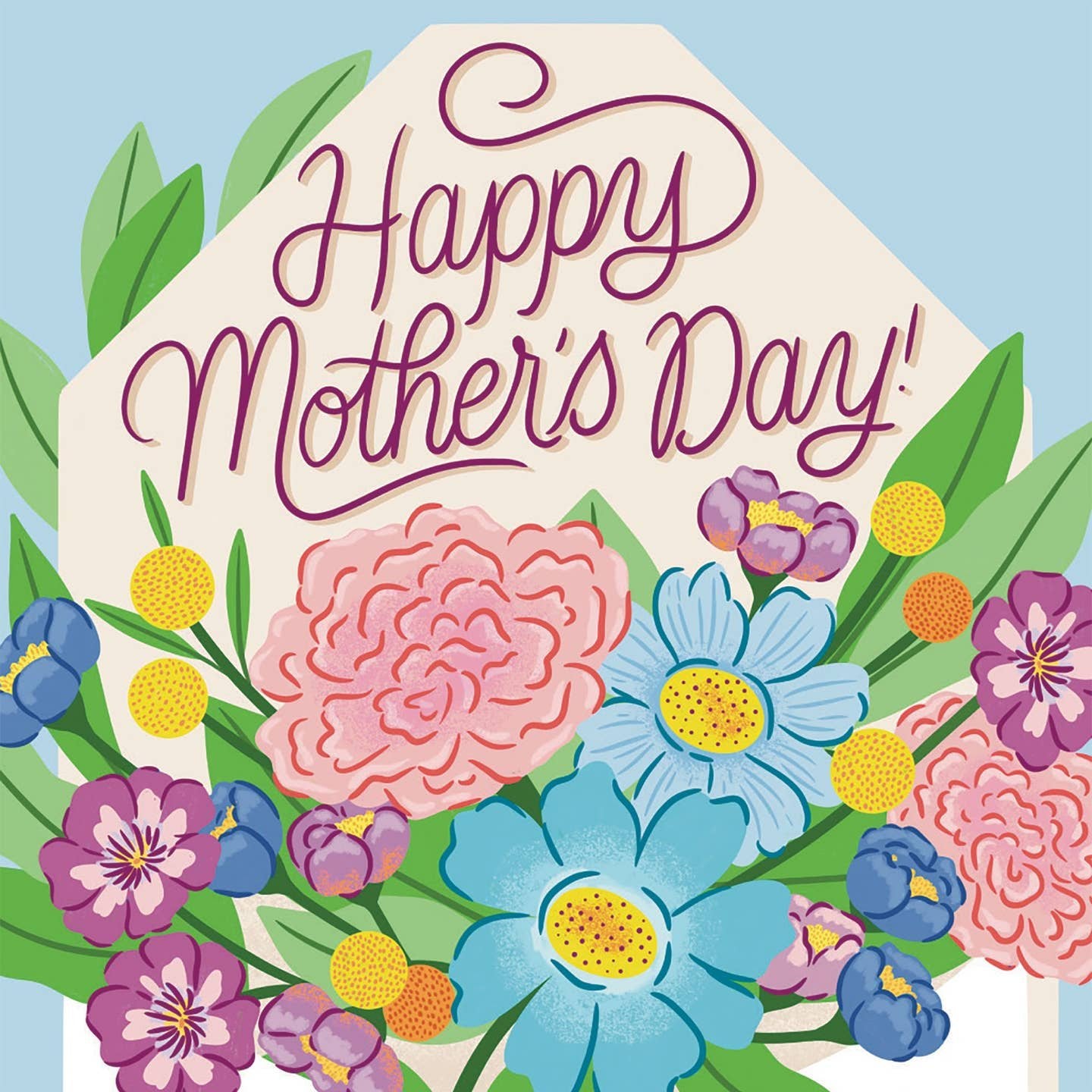 Mother's Day Floral Envelope Card