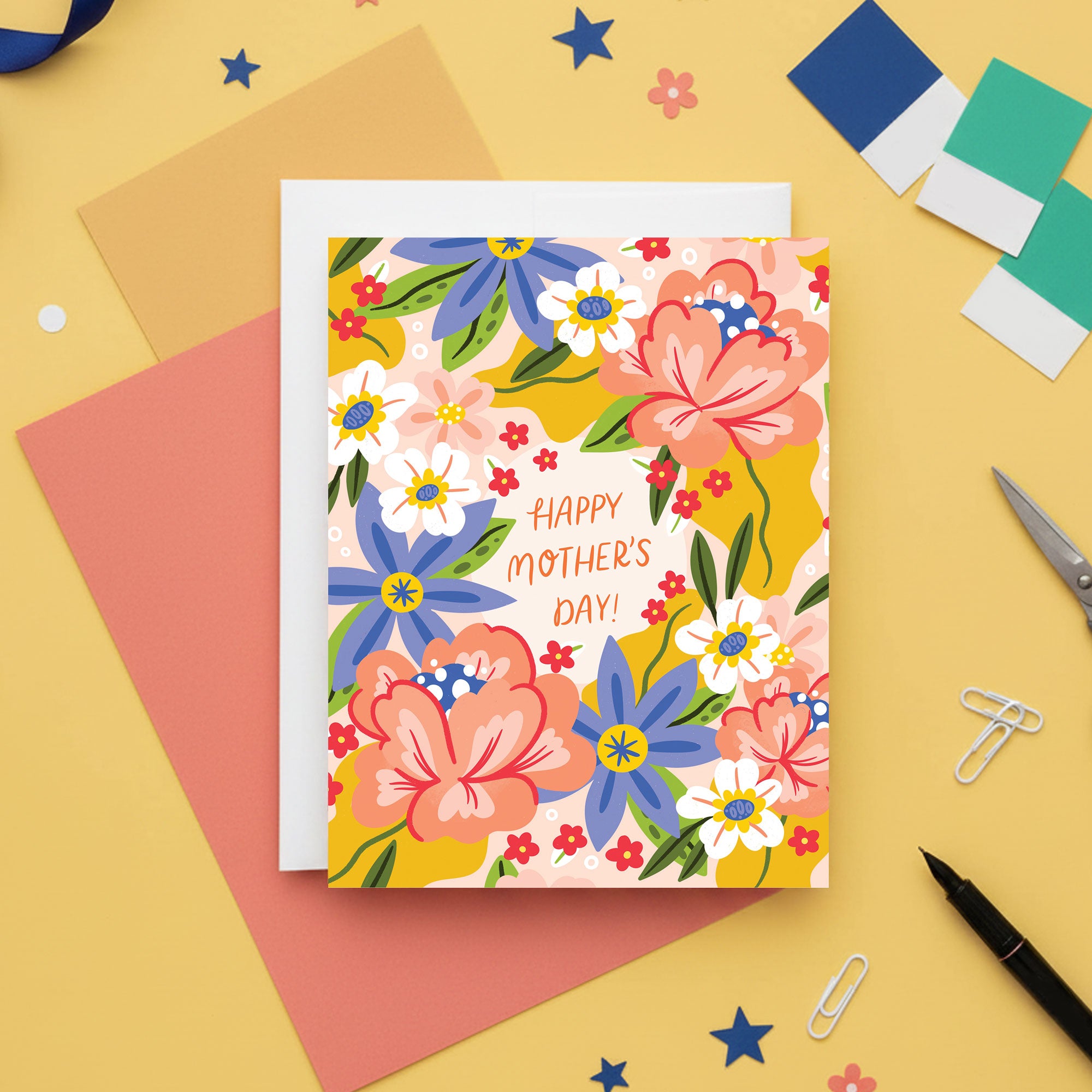 Floral Mother’s Day Bright Botanical Blooms Card