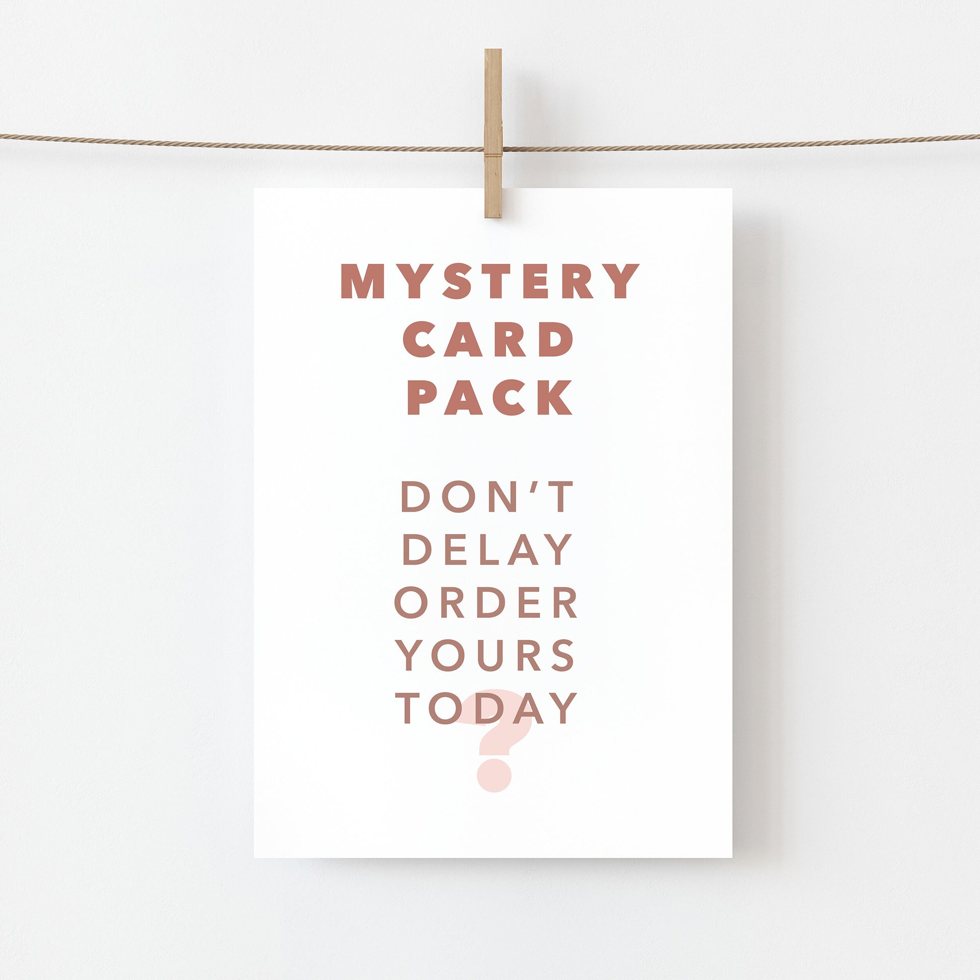 Mystery Greeting Card Pack of 10 Cards & Envelopes