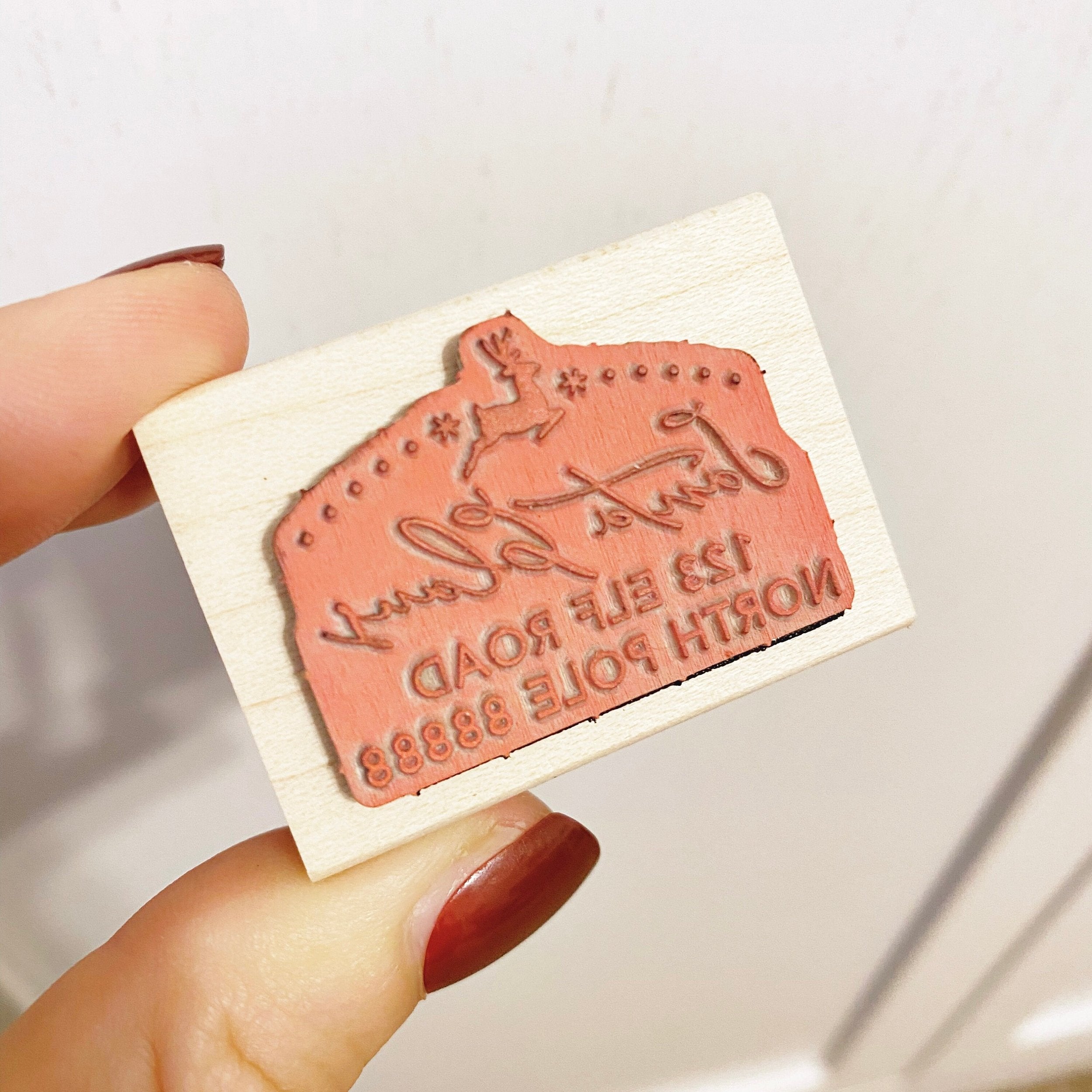 Santa Claus Return Address Wooden Stamp