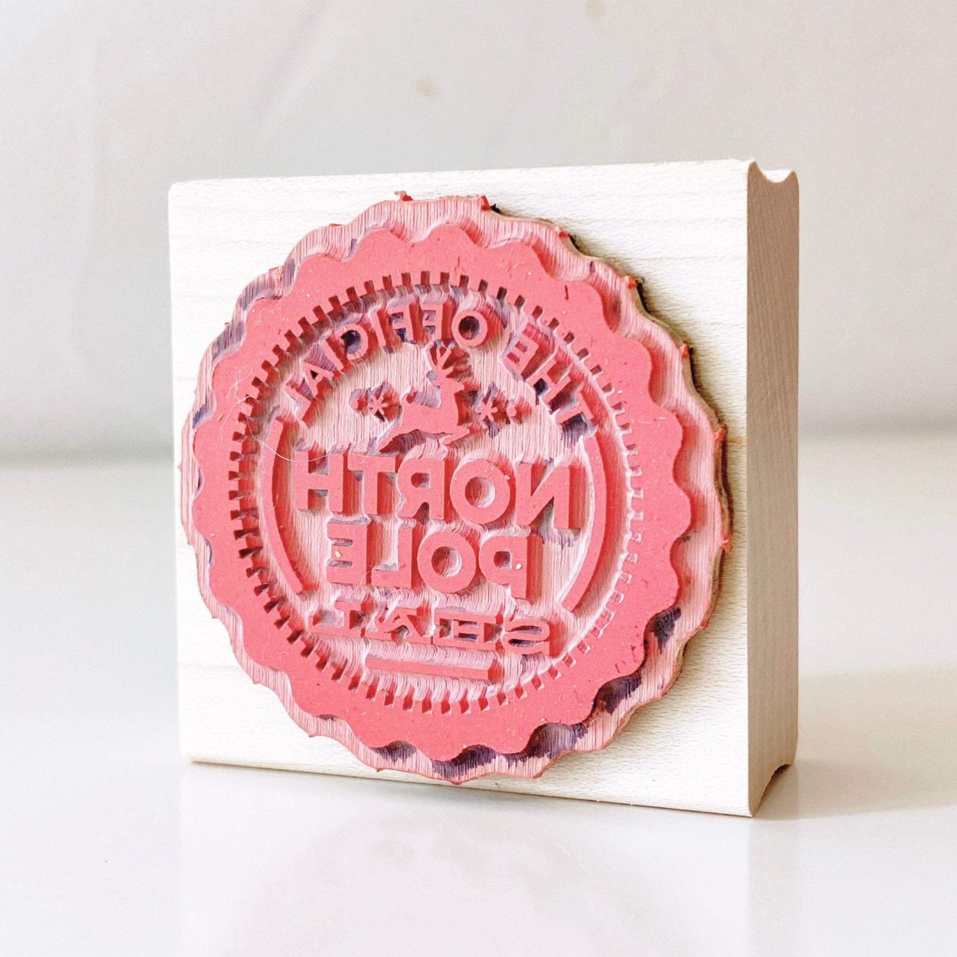 Official North Pole Seal Wooden Stamp