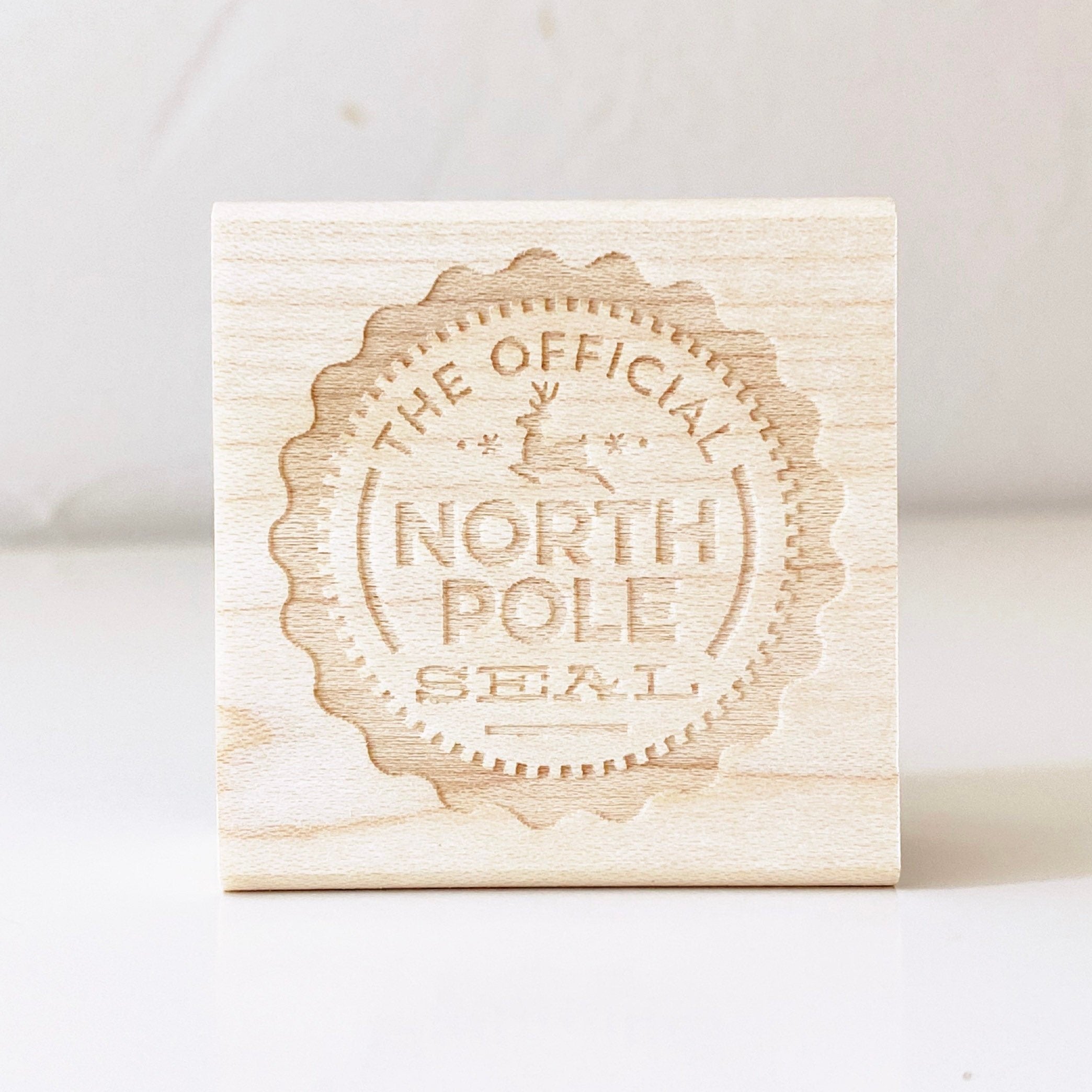 Official North Pole Seal Wooden Stamp