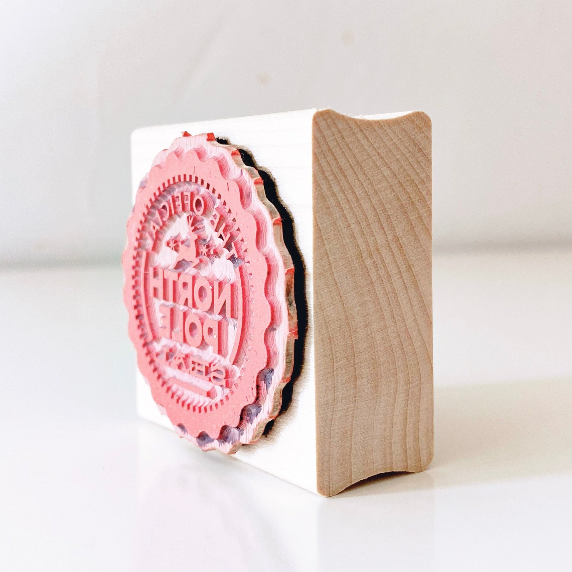 Official North Pole Seal Wooden Stamp