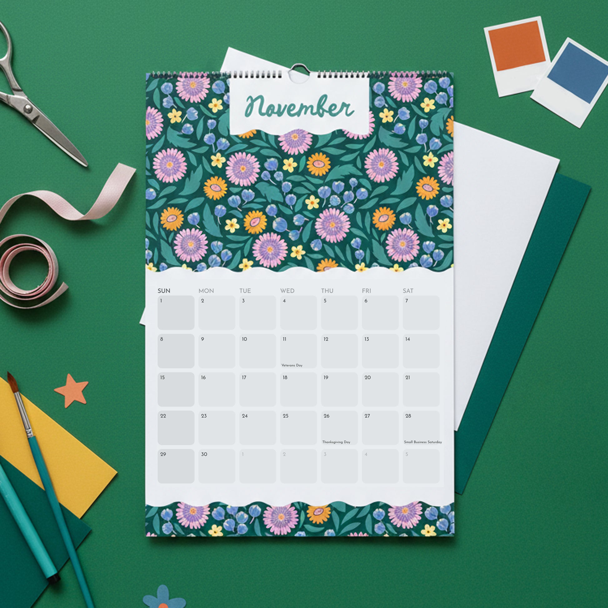 Happy Patterns Wall Calendar (2026) 11 x 16.5"