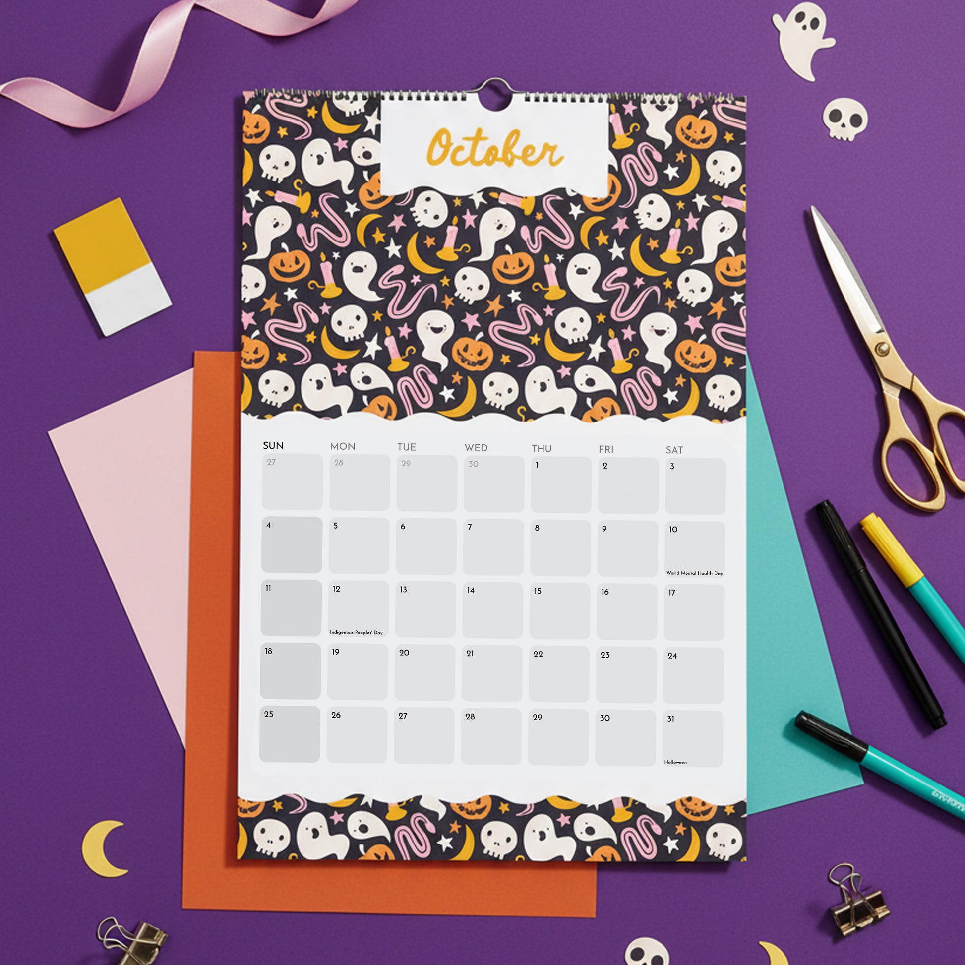 Happy Patterns Wall Calendar (2026) 11 x 16.5"