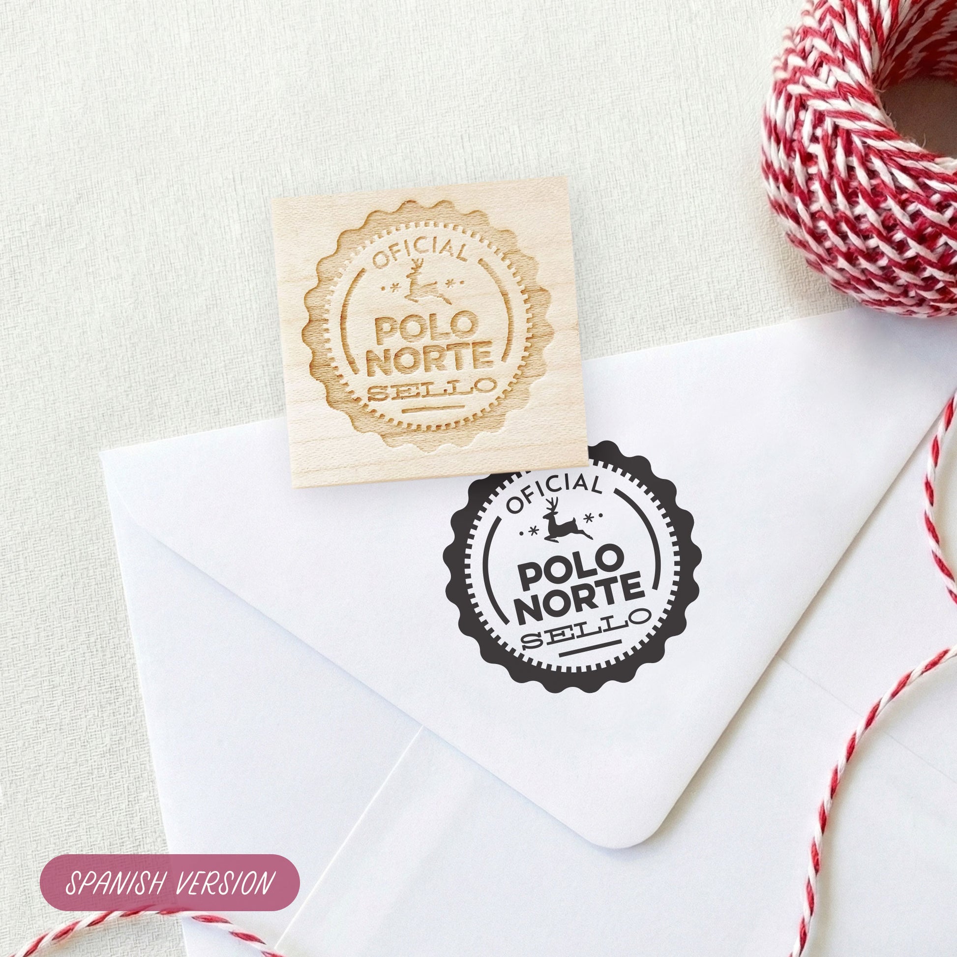 Official North Pole Seal Wooden Stamp