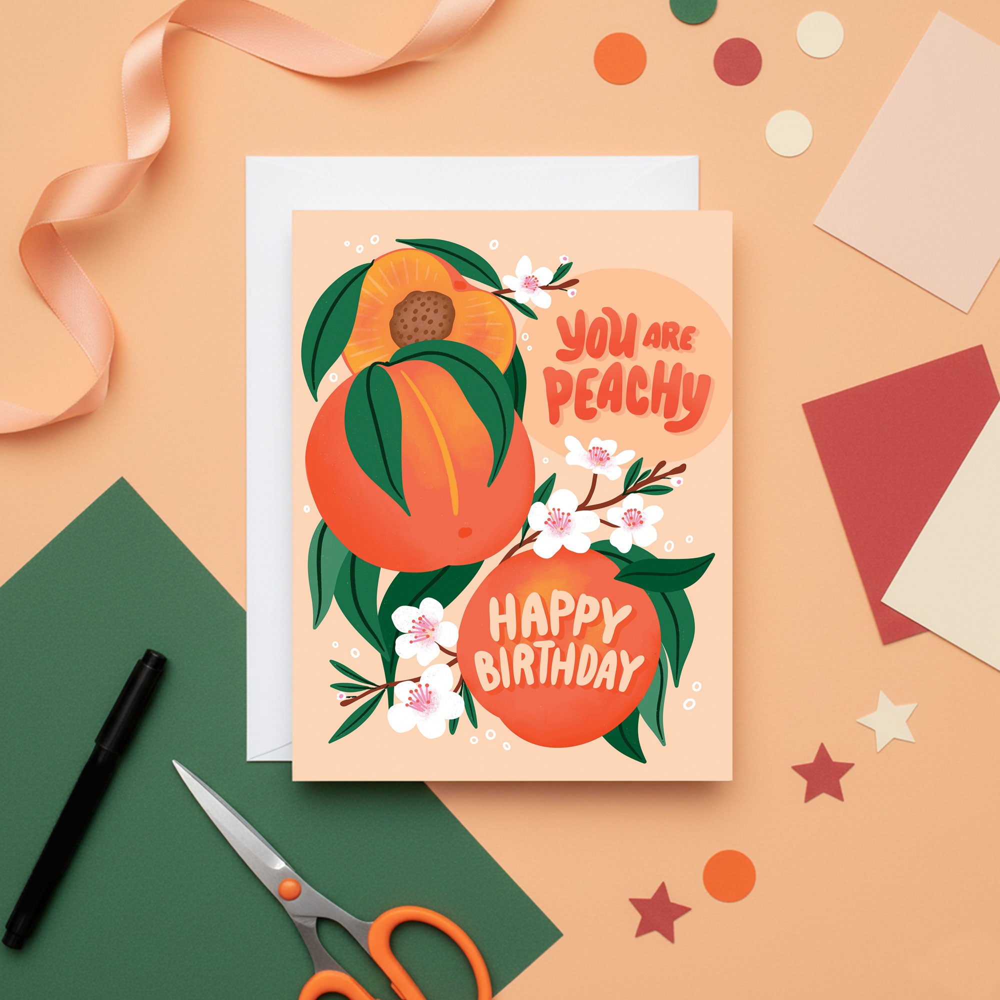 You Are Peachy Birthday Card