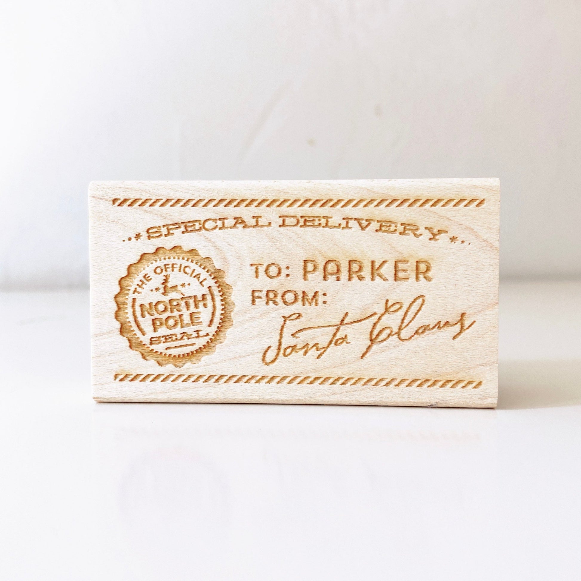 Personalized Santa Gift Tag Stamp