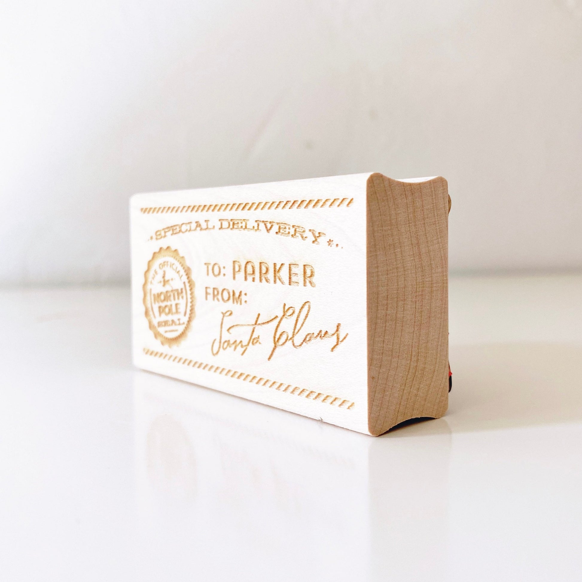 Personalized Santa Gift Tag Stamp
