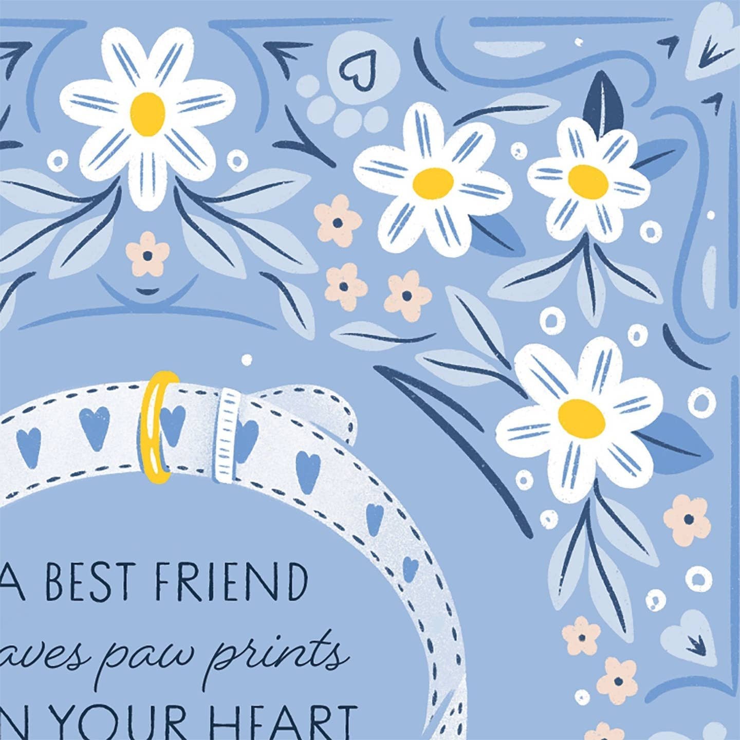 Pet Sympathy "Paw Prints on Your Heart” Card
