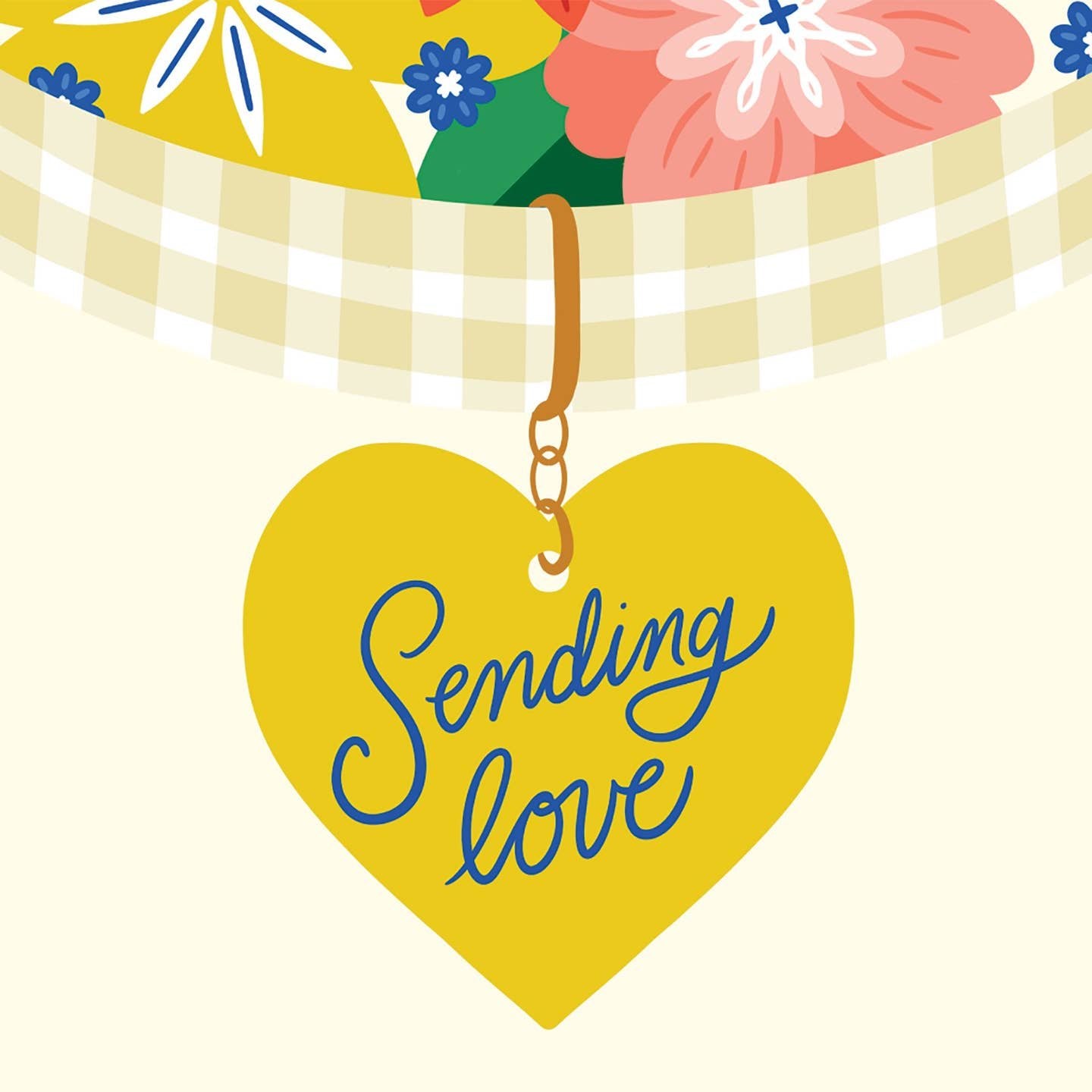 Sending Love Floral Collar Pet Sympathy Card