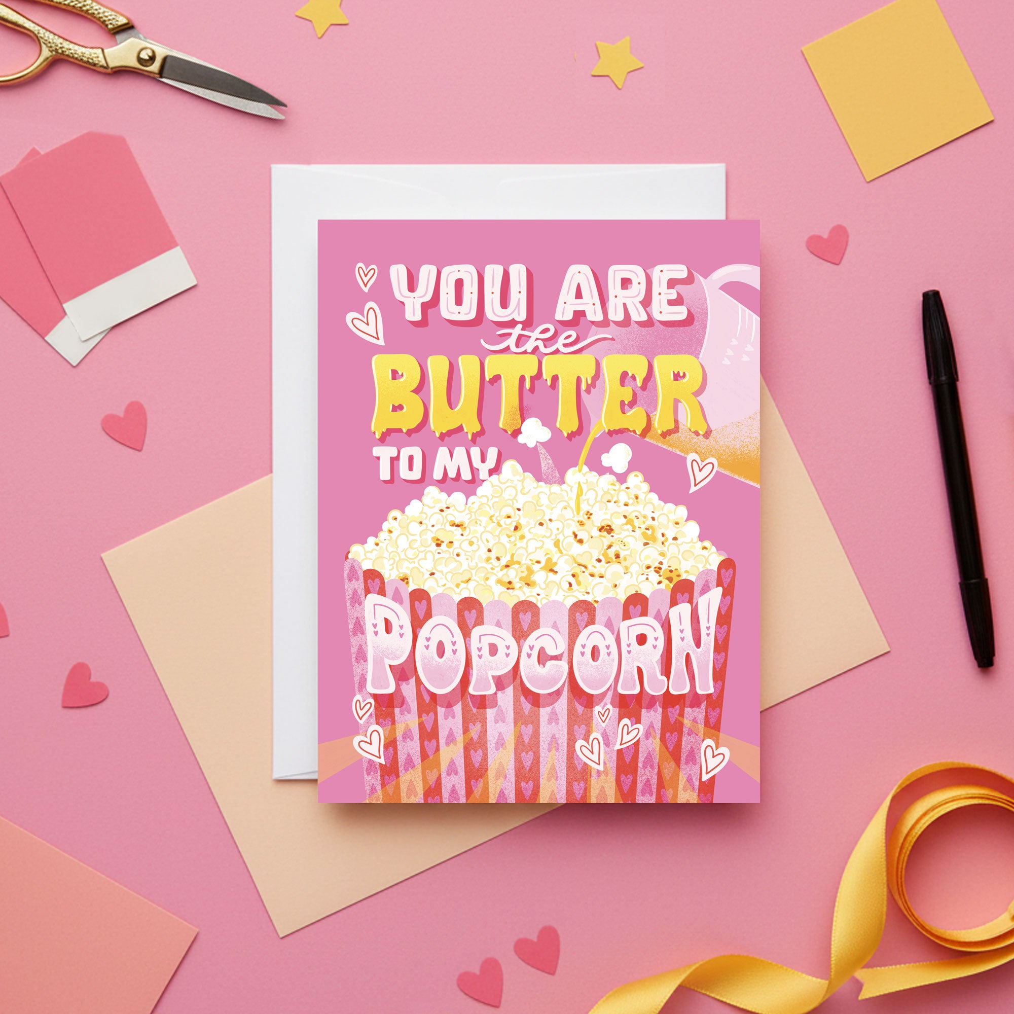 You are the Butter to my Popcorn Card