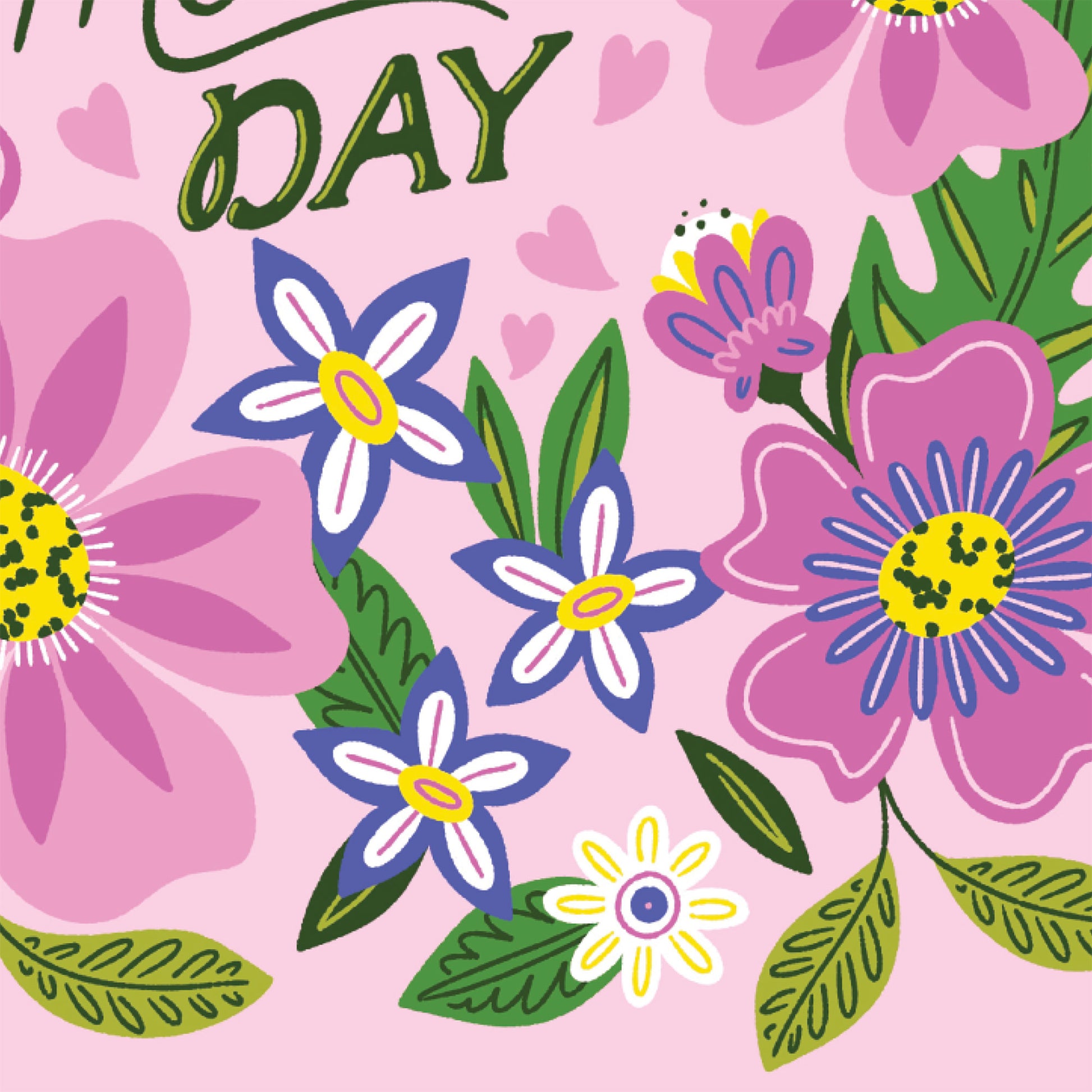 Purple Floral Happy Mother's Day Card