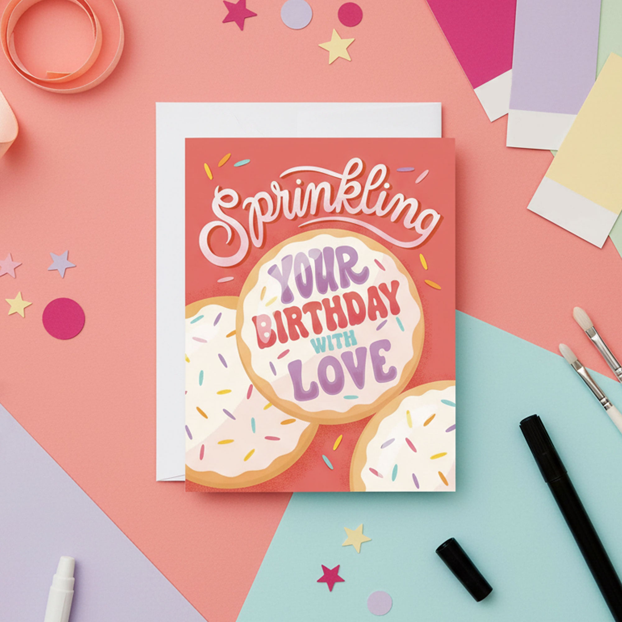 Sprinkling Love Birthday Card