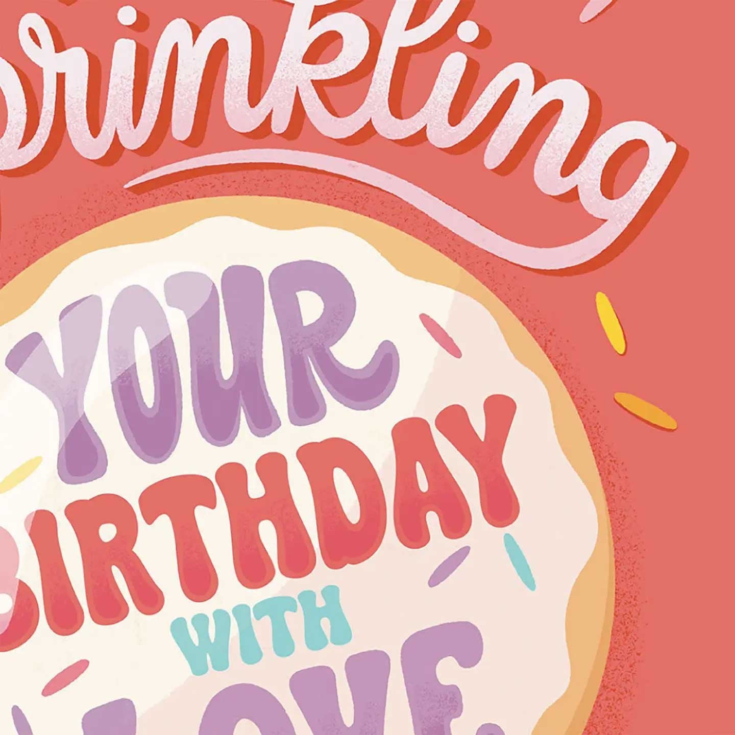 Sprinkling Love Birthday Card