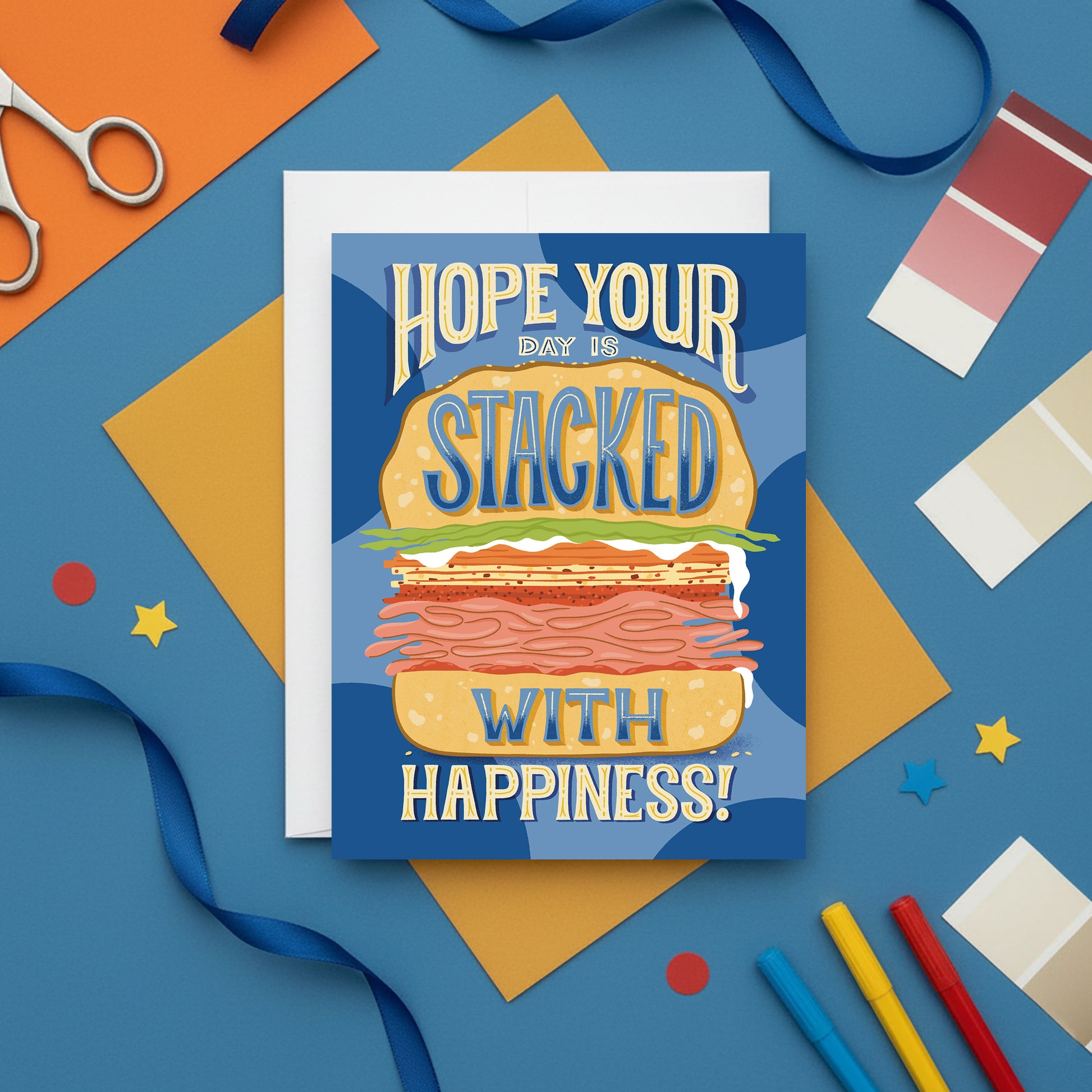 Stacked with Happiness Hero Sandwich Card