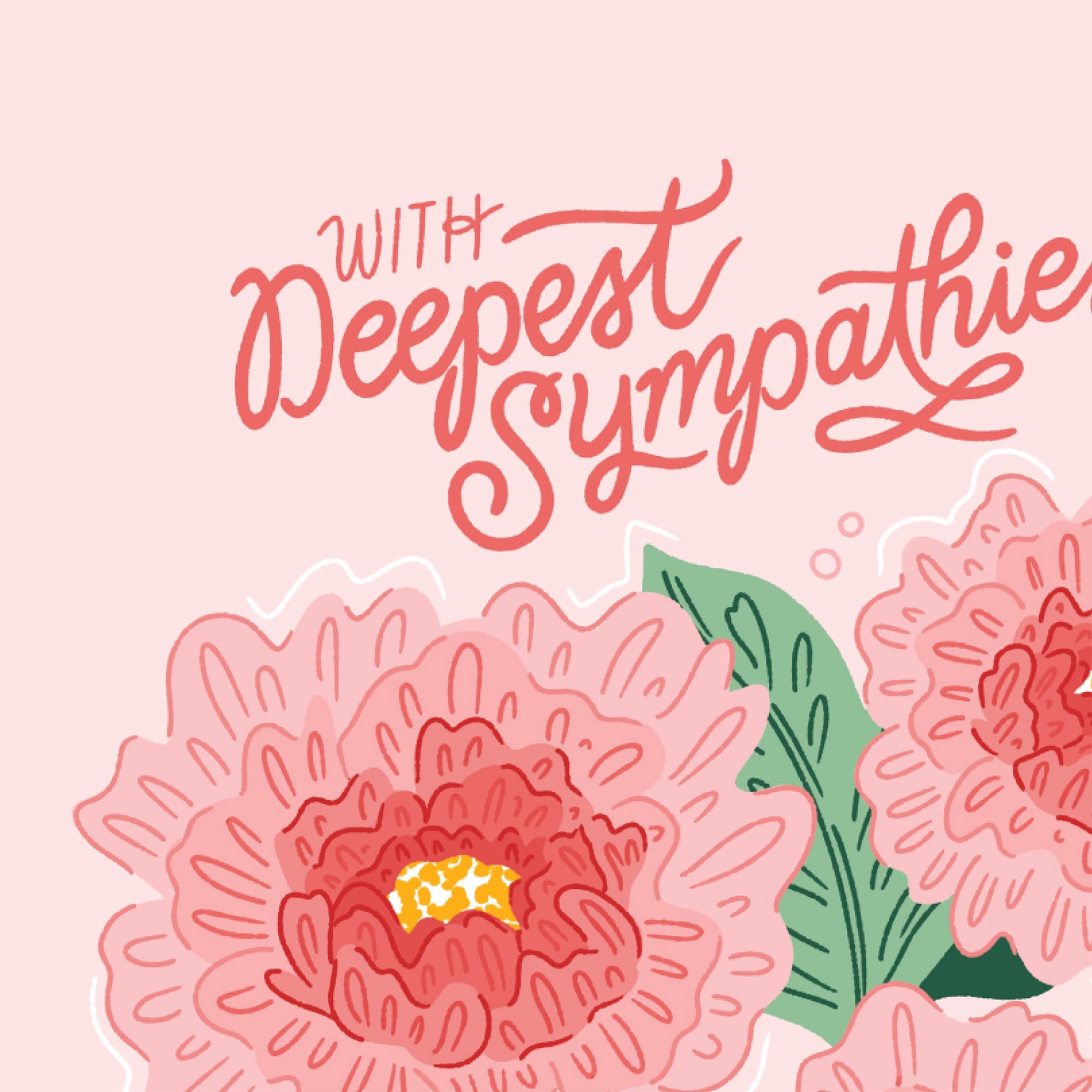 With Deepest Sympathies Elegant Floral Card