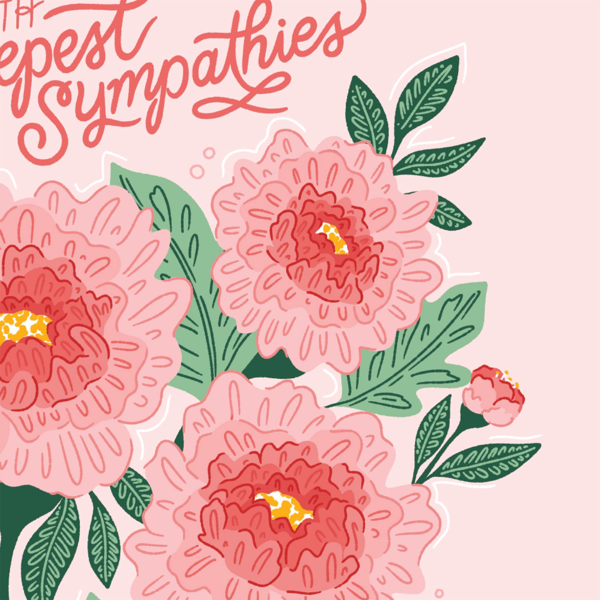 With Deepest Sympathies Elegant Floral Card
