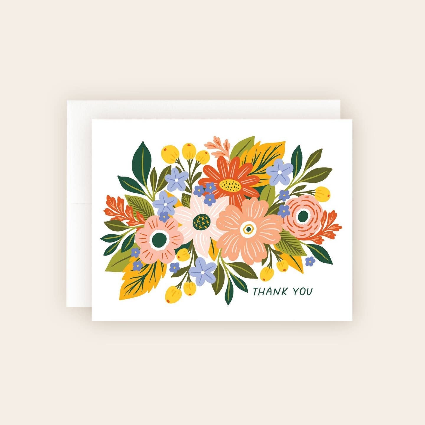 Garden Bouquet Thank You Floral Arrangement Card