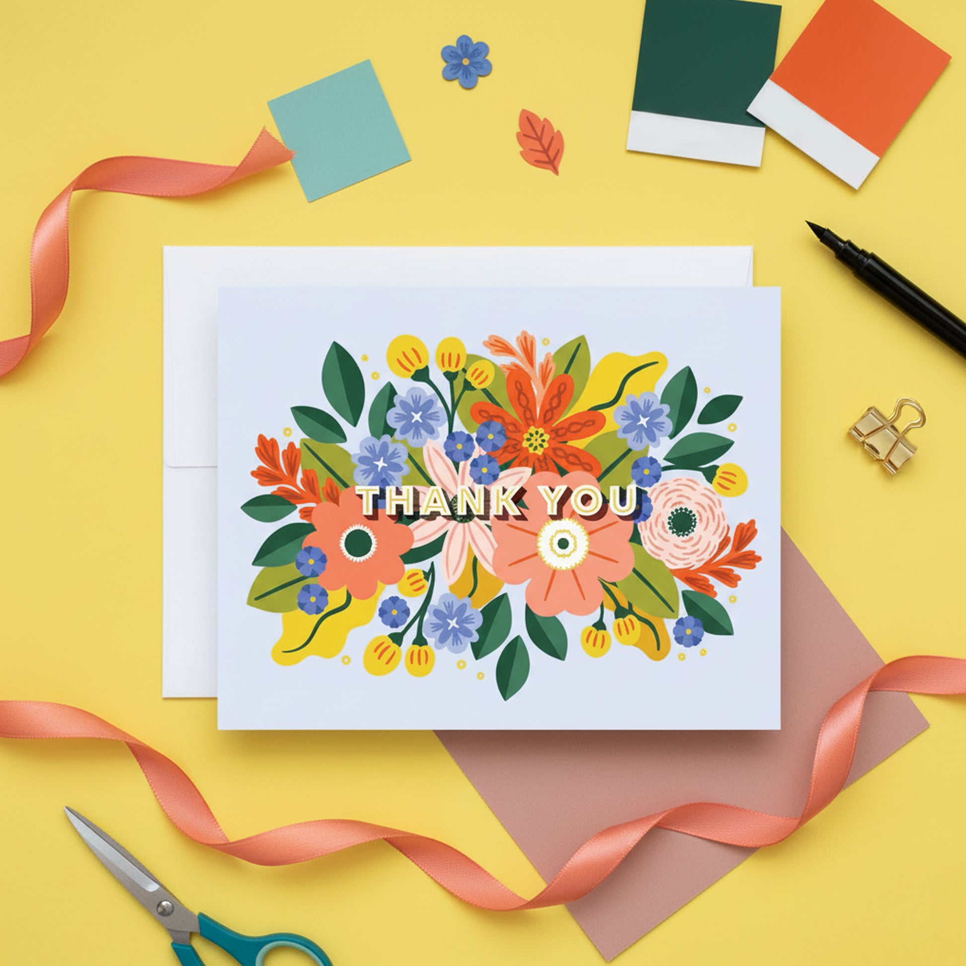 Thank you Floral Explosion Card