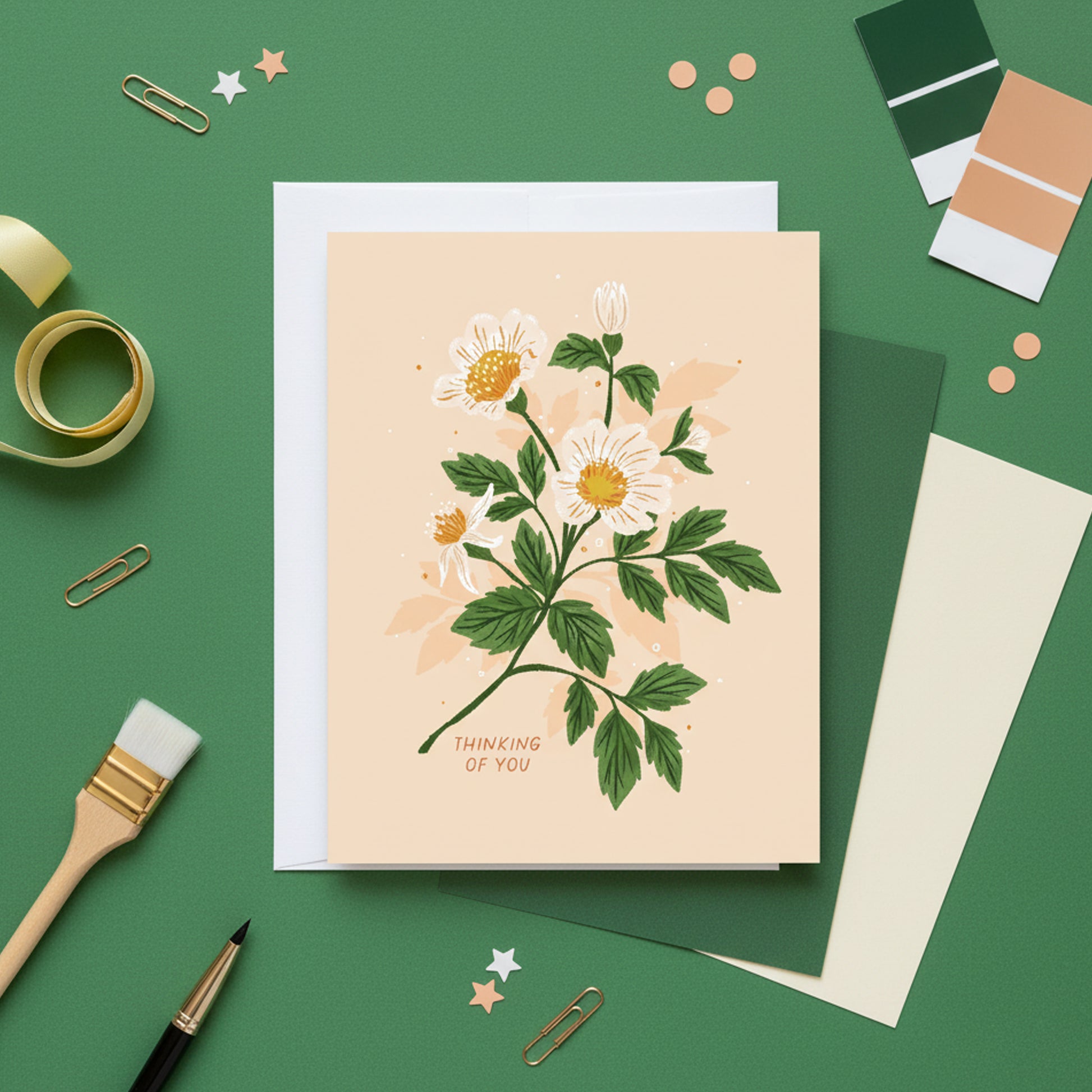 Thinking of You Botanical Sympathy Card