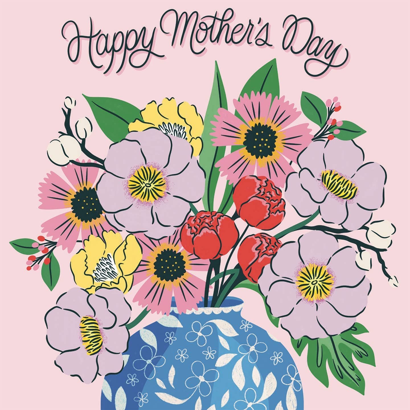 Mother's Day Floral Vase Card
