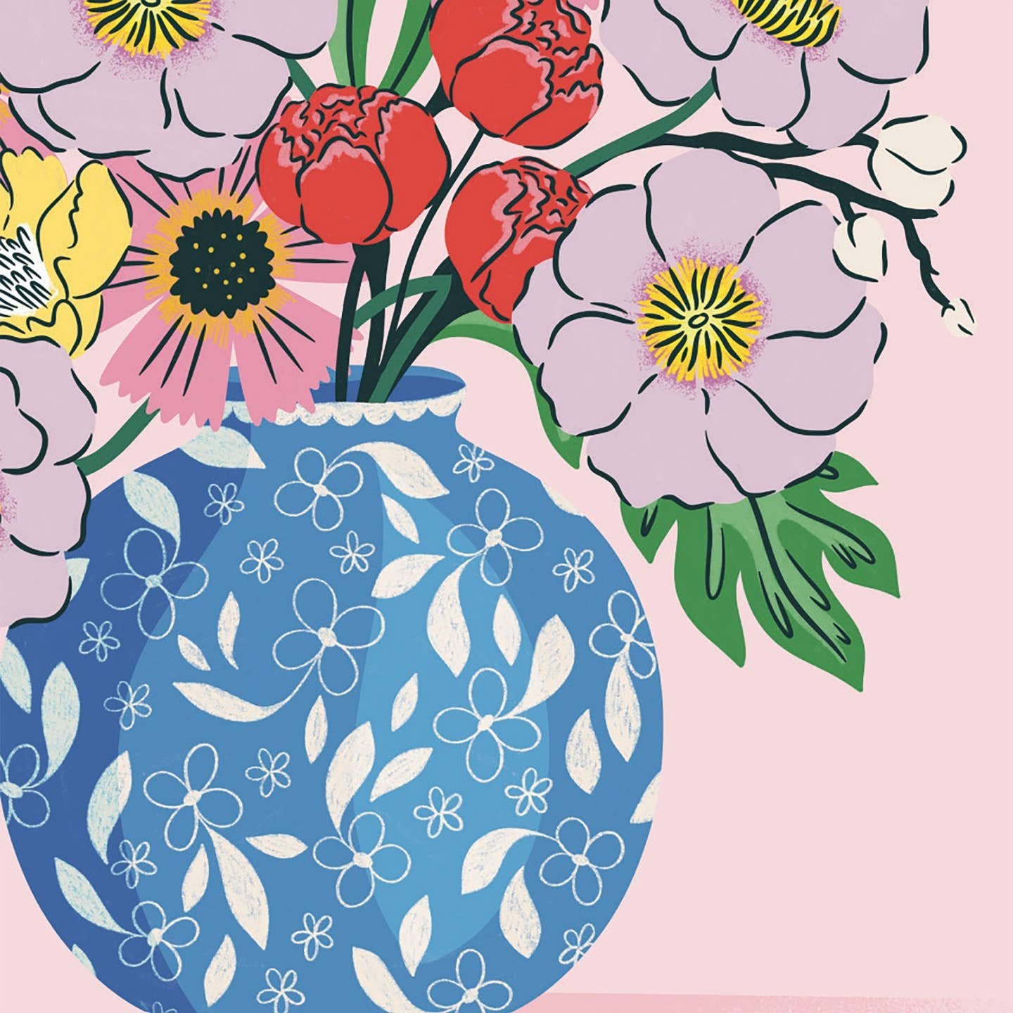 Mother's Day Floral Vase Card