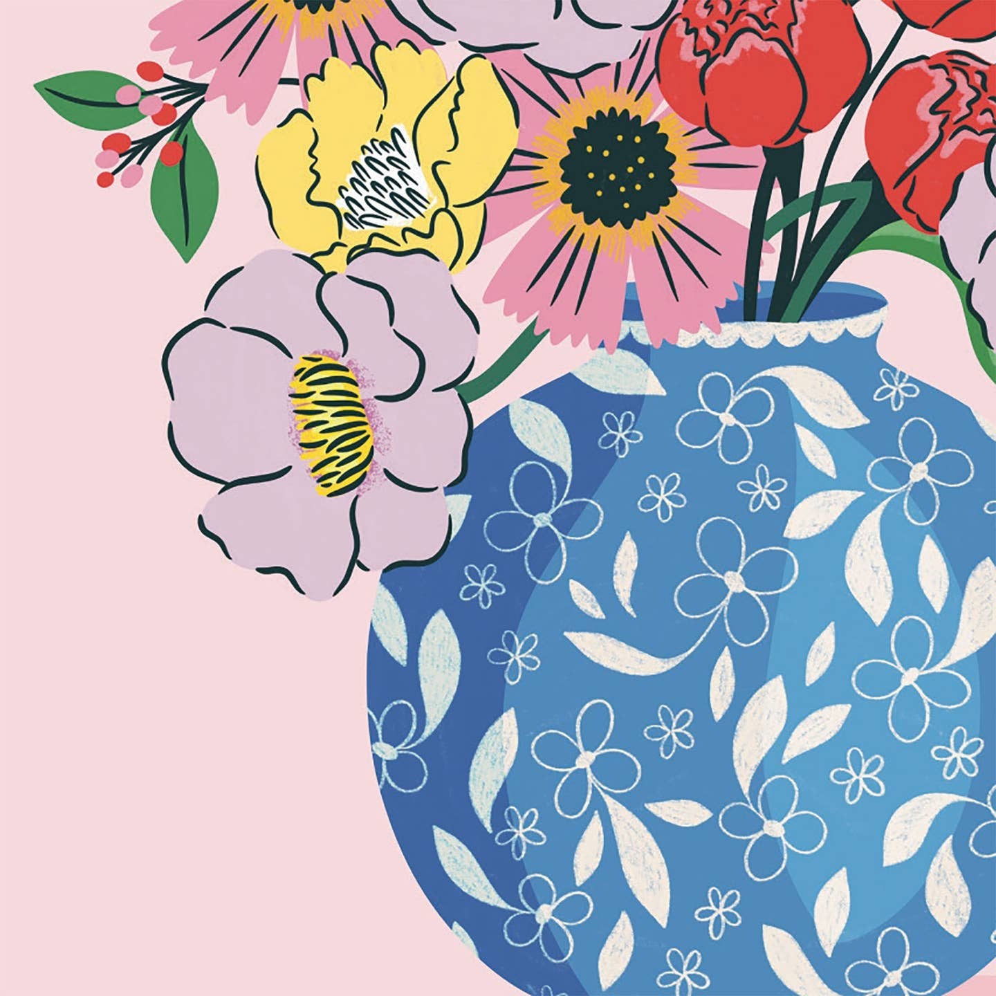 Mother's Day Floral Vase Card