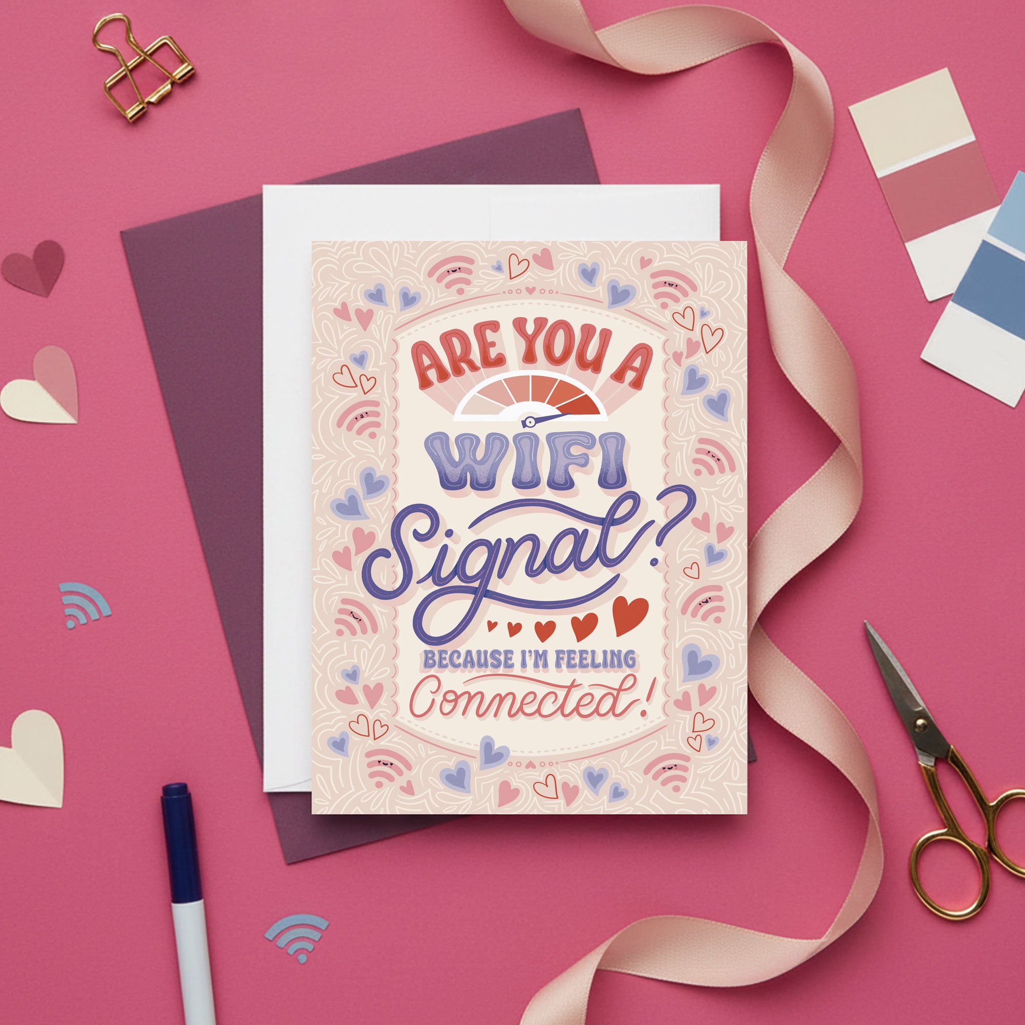 Are You A Wifi Signal Pun Love Card