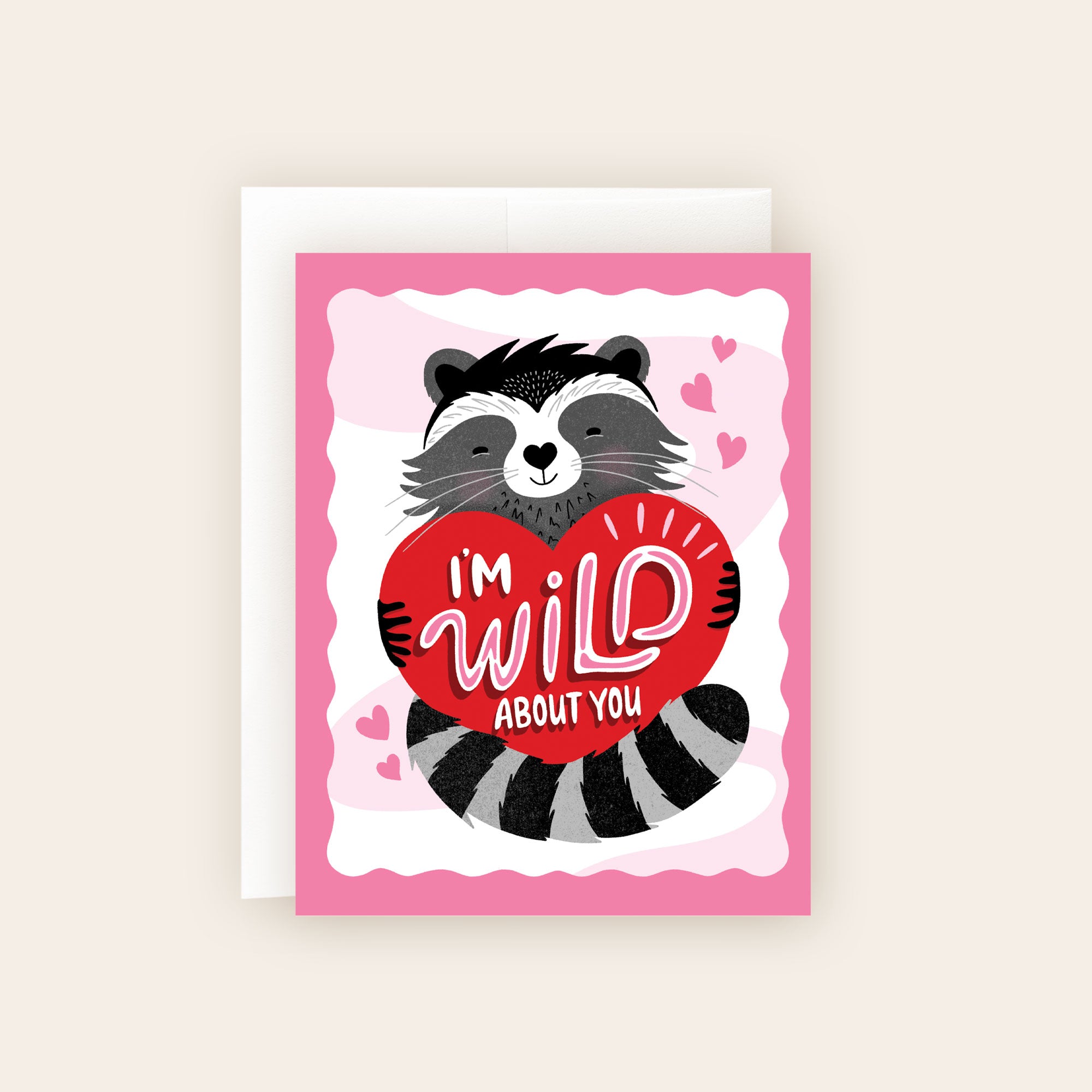 I’m Wild About You Cute Animal Pun Valentine Card