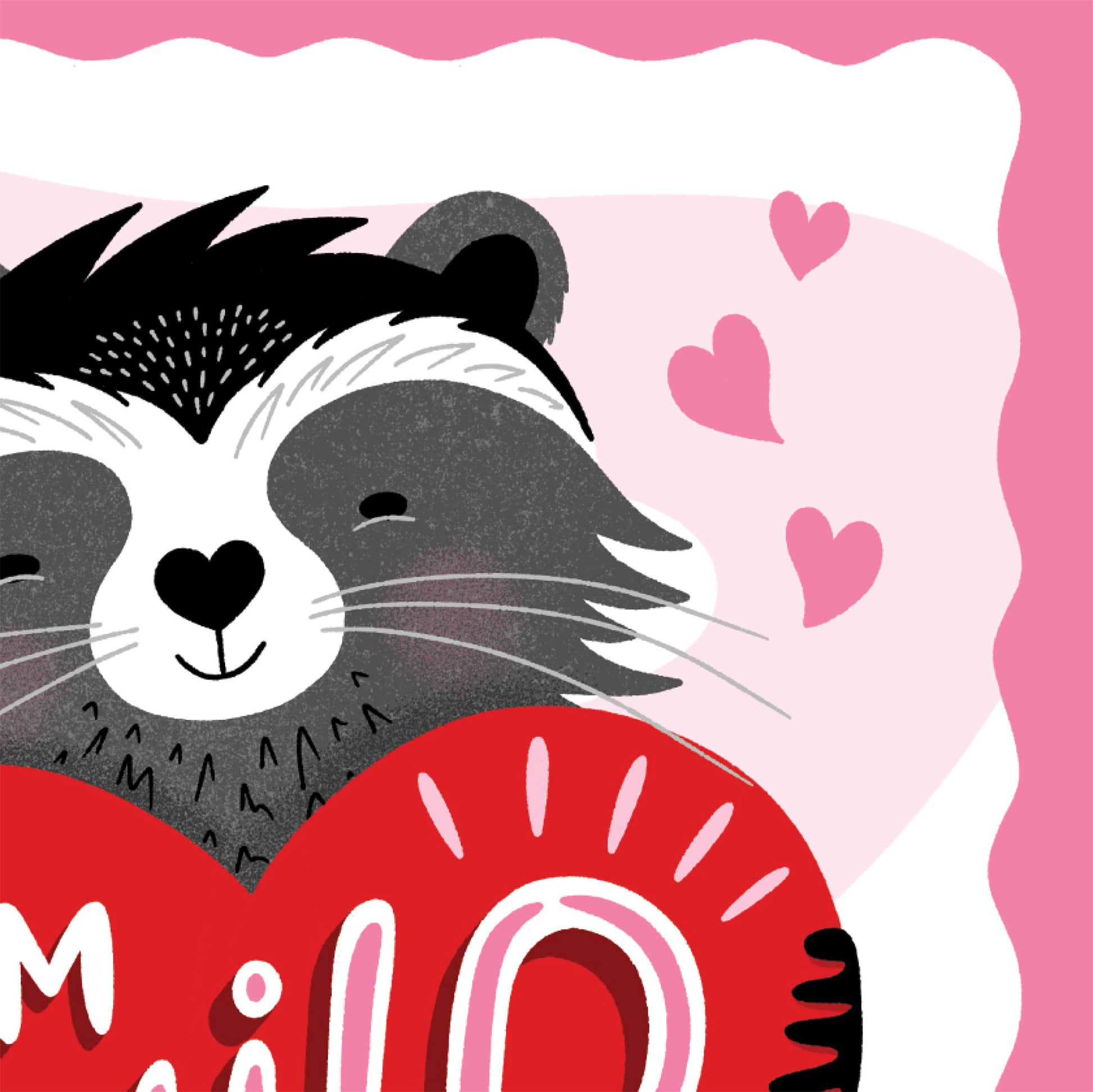 I’m Wild About You Cute Animal Pun Valentine Card