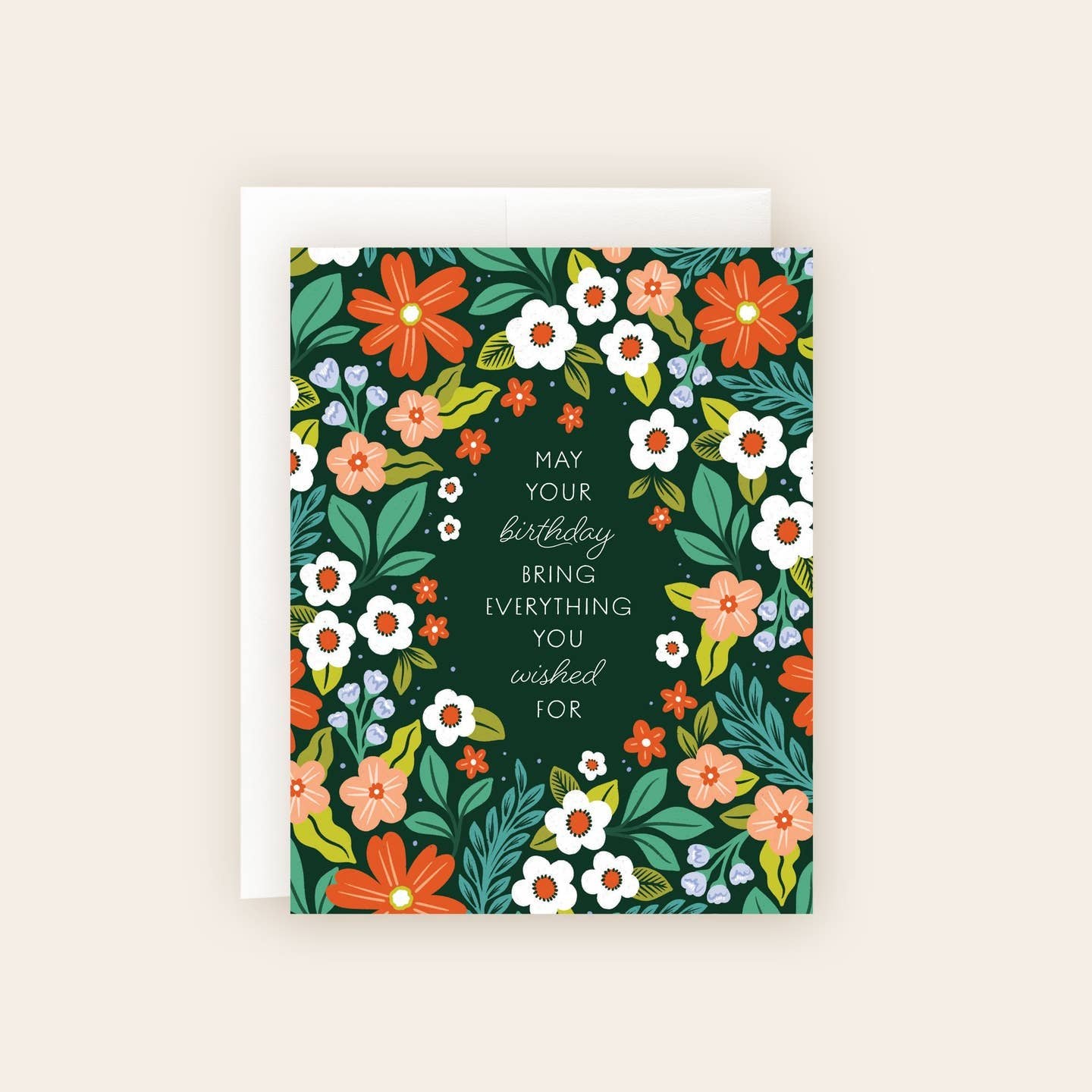 Wishing You Everything Birthday Elegant Floral Card