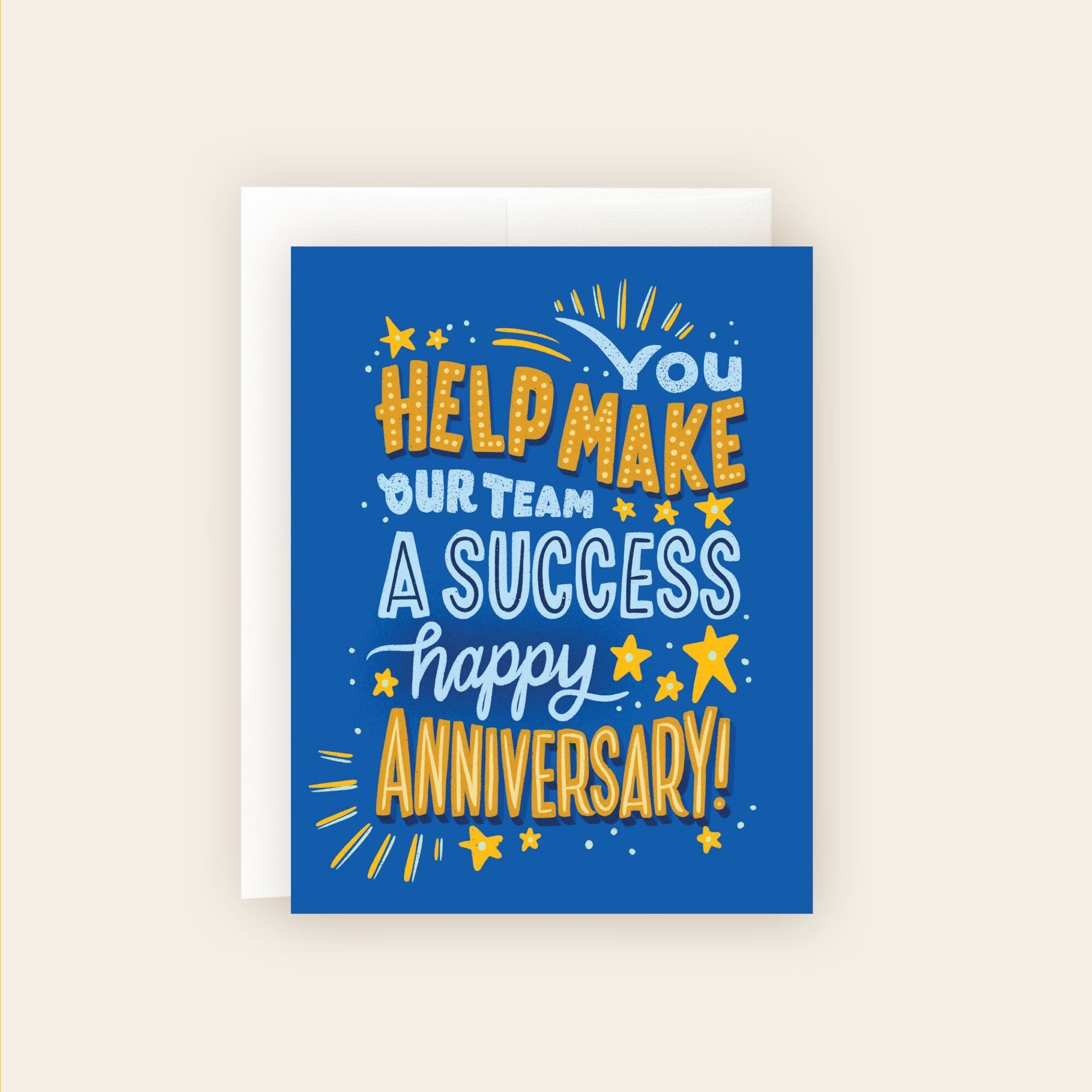 Team Work Success Anniversary Card